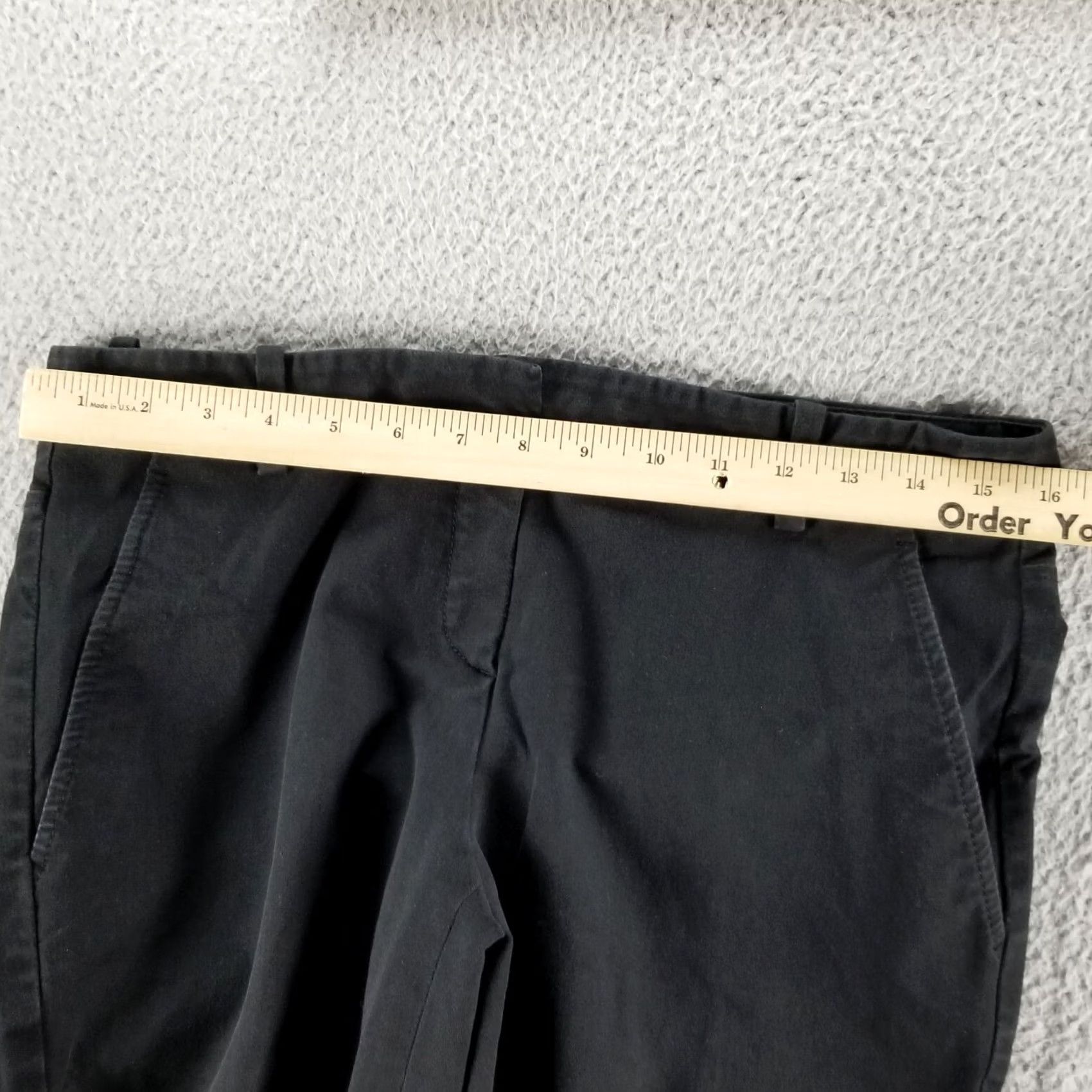 Theory Theory Pants Women 8 Black Ankle Zip Stretch Classic Fit US Made Size 30" / US 8 / IT 44 - 4 Thumbnail