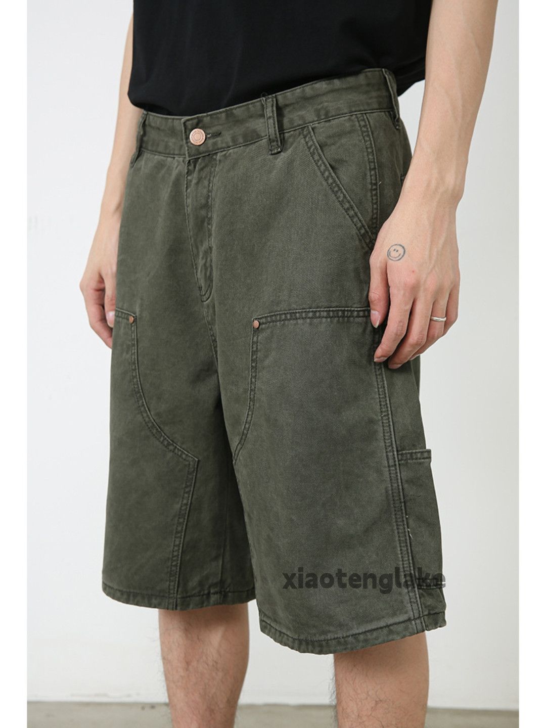 Designer × Jean × Vintage Utility skate hiphop work carpenter cargo hiphop shorts Size US 30 / EU 46 - 4 Thumbnail