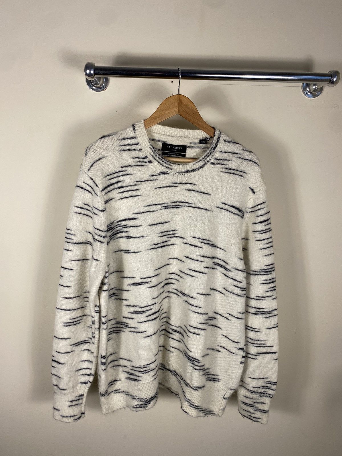 Allsaints All Saints Flux Crew Jumper Alpaca Wool Sweater Size US XL / EU 56 / 4 - 3 Thumbnail
