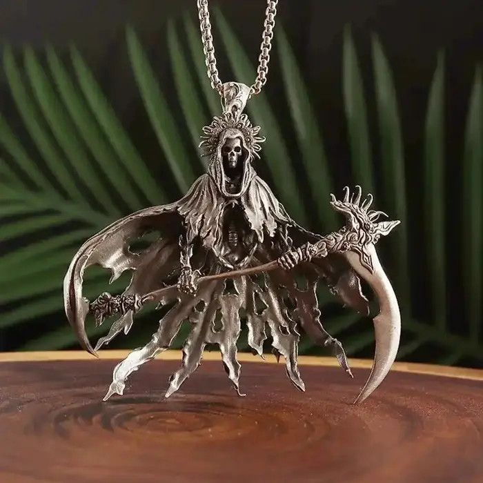Jewelry Devil Skull Pendant Necklace Size ONE SIZE - 4 Thumbnail