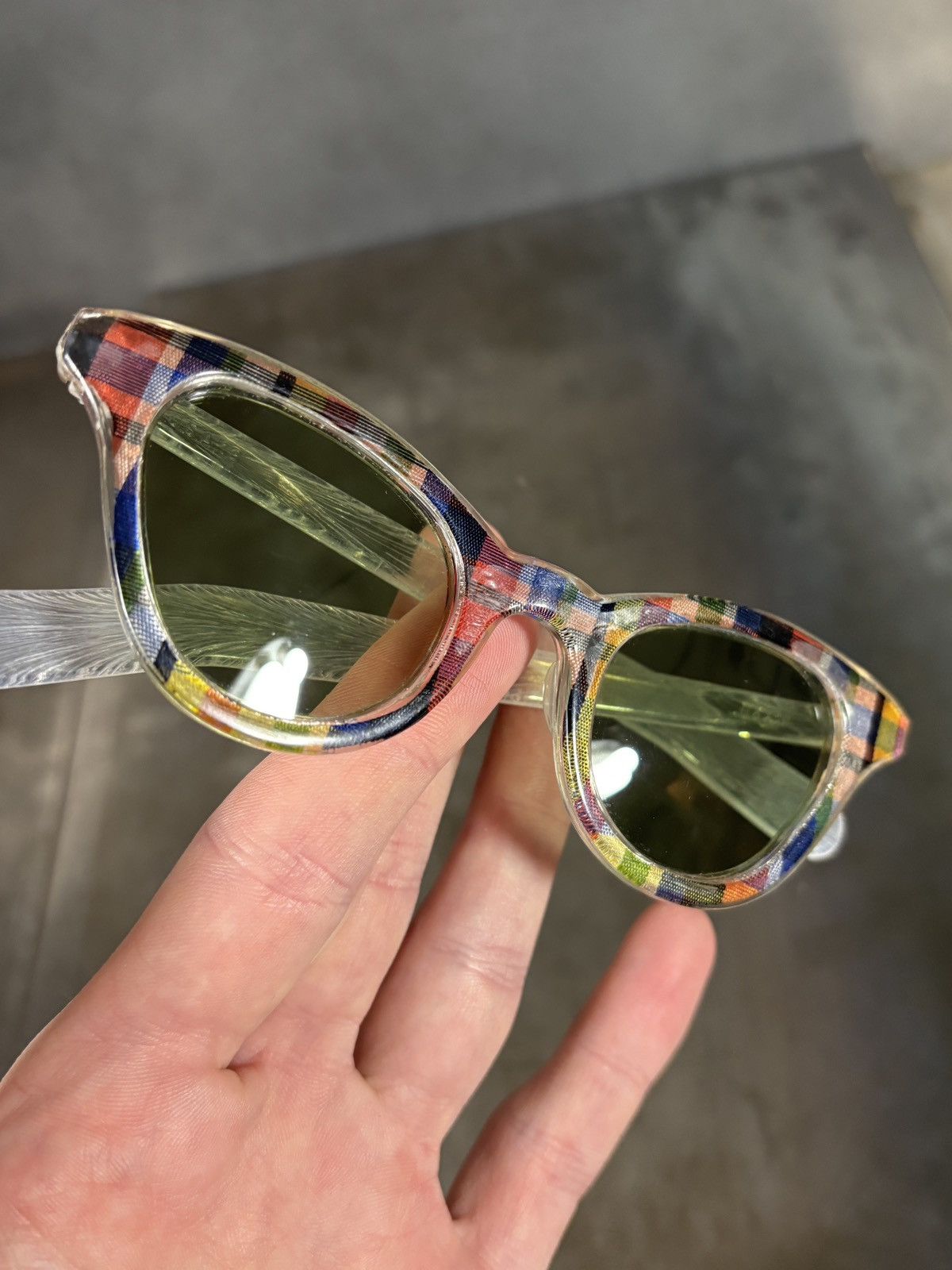 Vintage True Vintage Plaid Sunglasses 1940s 1950s Made in USA AO Size ONE SIZE - 18 Thumbnail