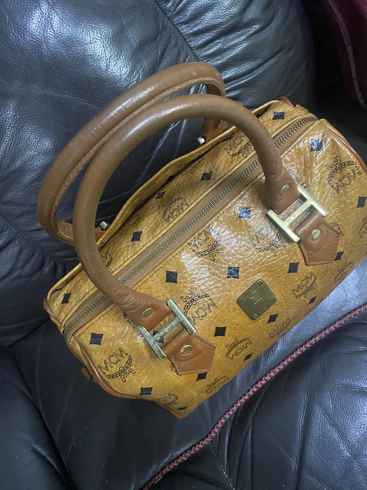 MCM Authentic Vintage MCM Monogram Speedy 30 Hand Bag Size ONE SIZE - 4 Thumbnail