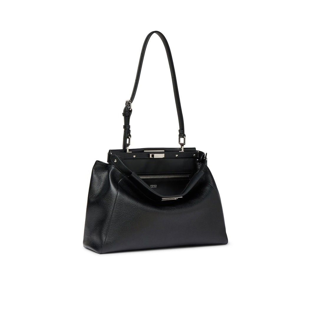 Fendi FENDI $7100 My Peekaboo Medium Black Leather Bag New & Authe Size ONE SIZE - 2 Thumbnail