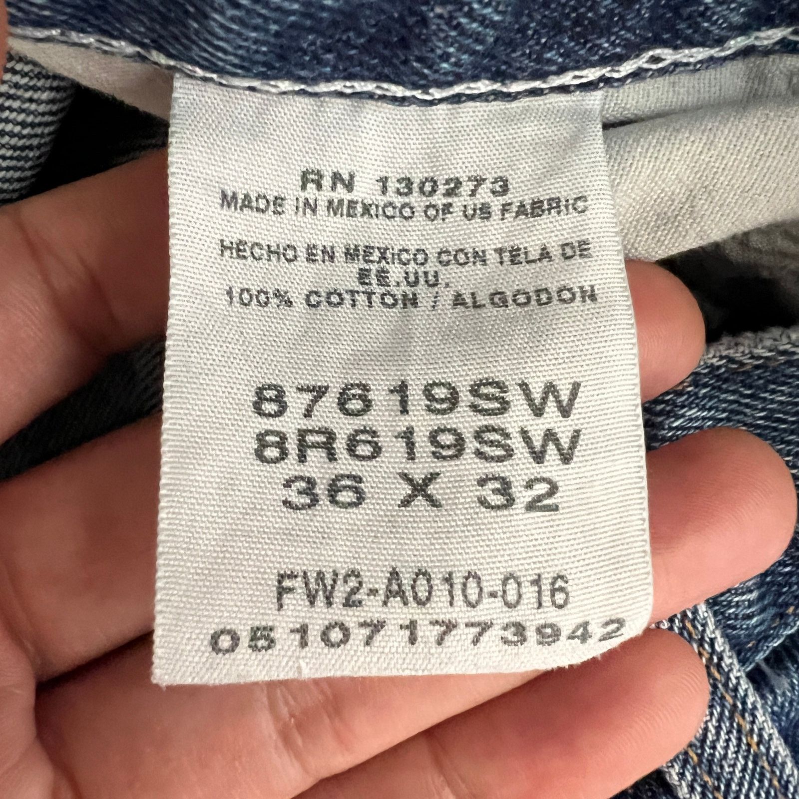 Rustler Rustler Classic Straight Leg Jeans Blue Denim Men 36x32 Size US 36 / EU 52 - 9 Thumbnail