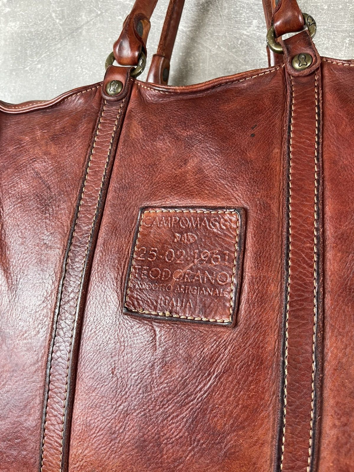Other Campomaggi Leather Messenger Distressed Shoulder Satchel Bag Size ONE SIZE - 11 Thumbnail
