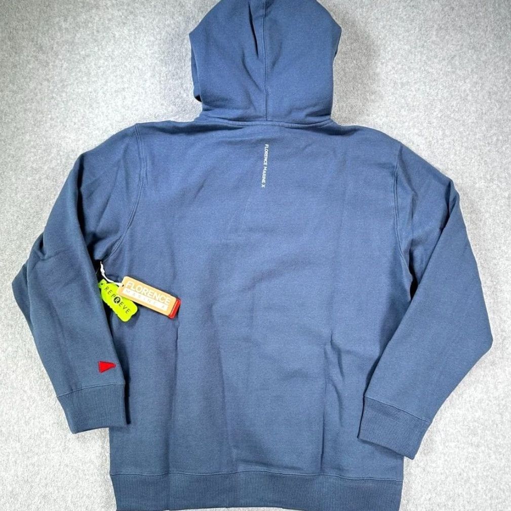 Vintage Florence Marine X Explorer Hoodie Slate Blue Organic Cotton Mens Large Surf Outdoors Size US L / EU 52-54 / 3 - 5 Thumbnail