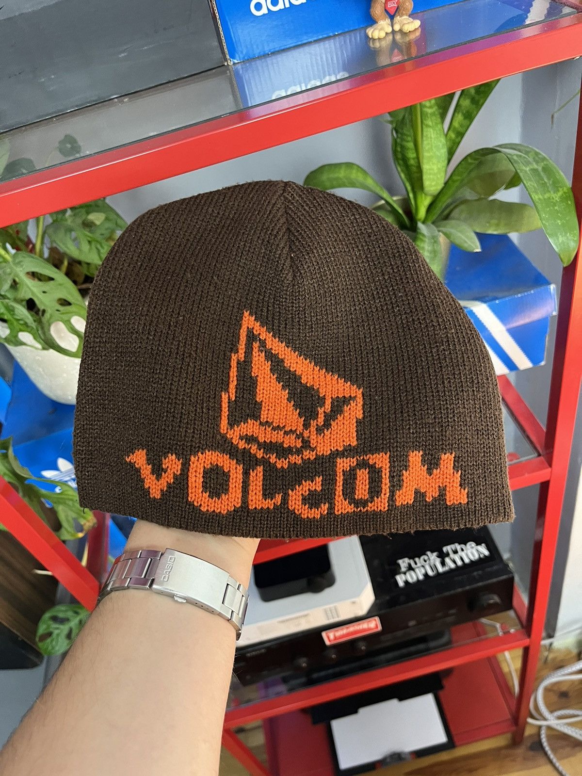 Vintage × Volcom Vintage y2k Volcom big logo print beanie Size ONE SIZE - 1 Thumbnail