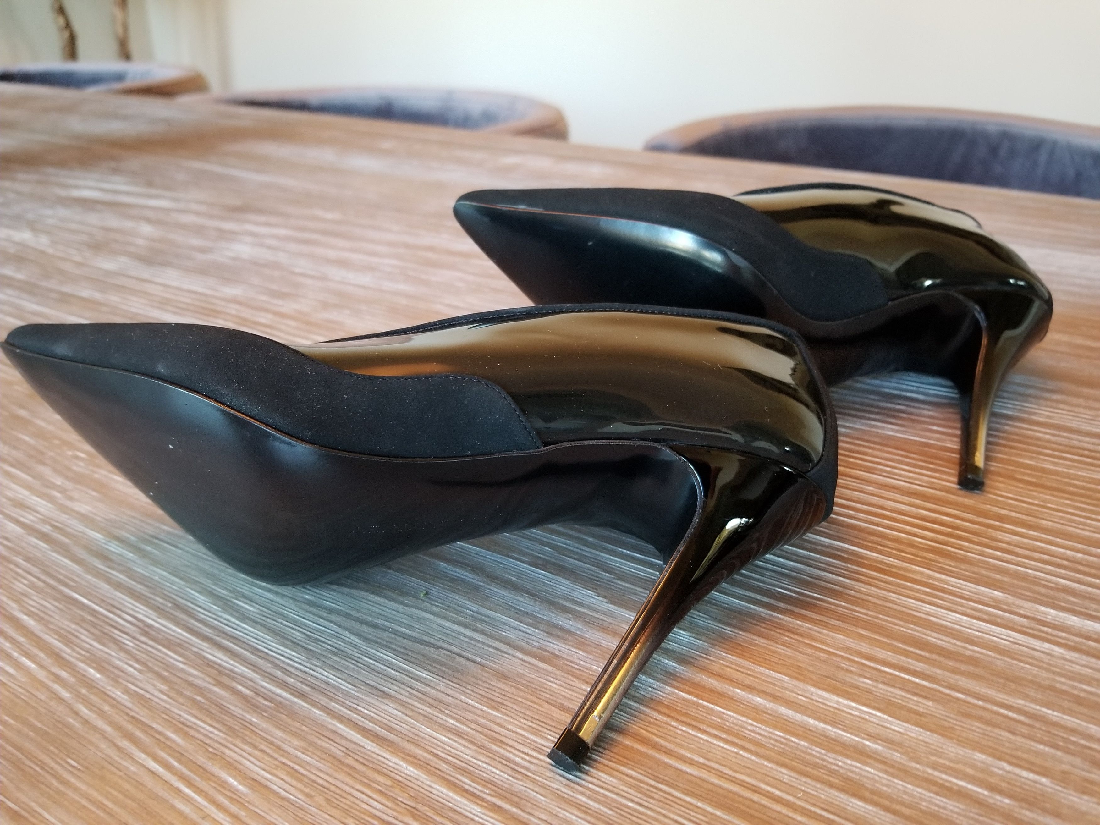 Stella McCartney Stella McCartney Faux Suede & Faux Patent-leather Pumps Size US 5.5 / IT 35.5 - 5 Thumbnail