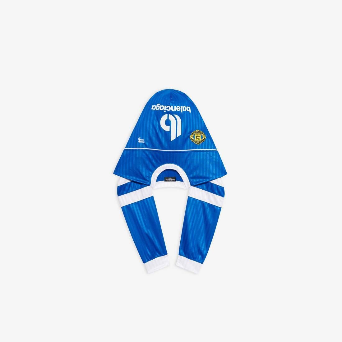 Balenciaga o1rshd Size: M / Soccer Hood Scarf in Blue/White Size ONE SIZE - 1 Thumbnail