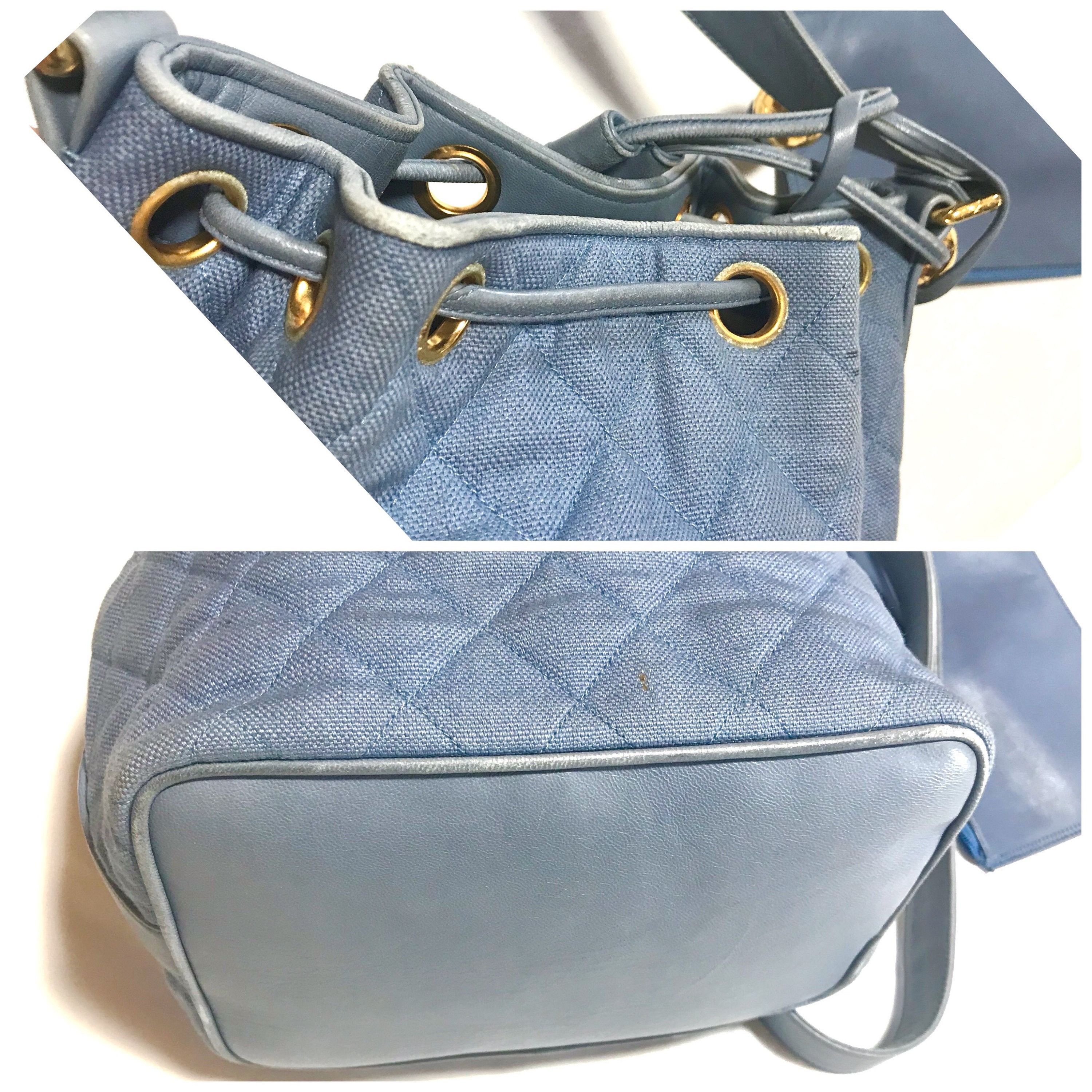 Chanel Vintage CHANEL blue canvas and leather combo hobo bag Size ONE SIZE - 5 Thumbnail