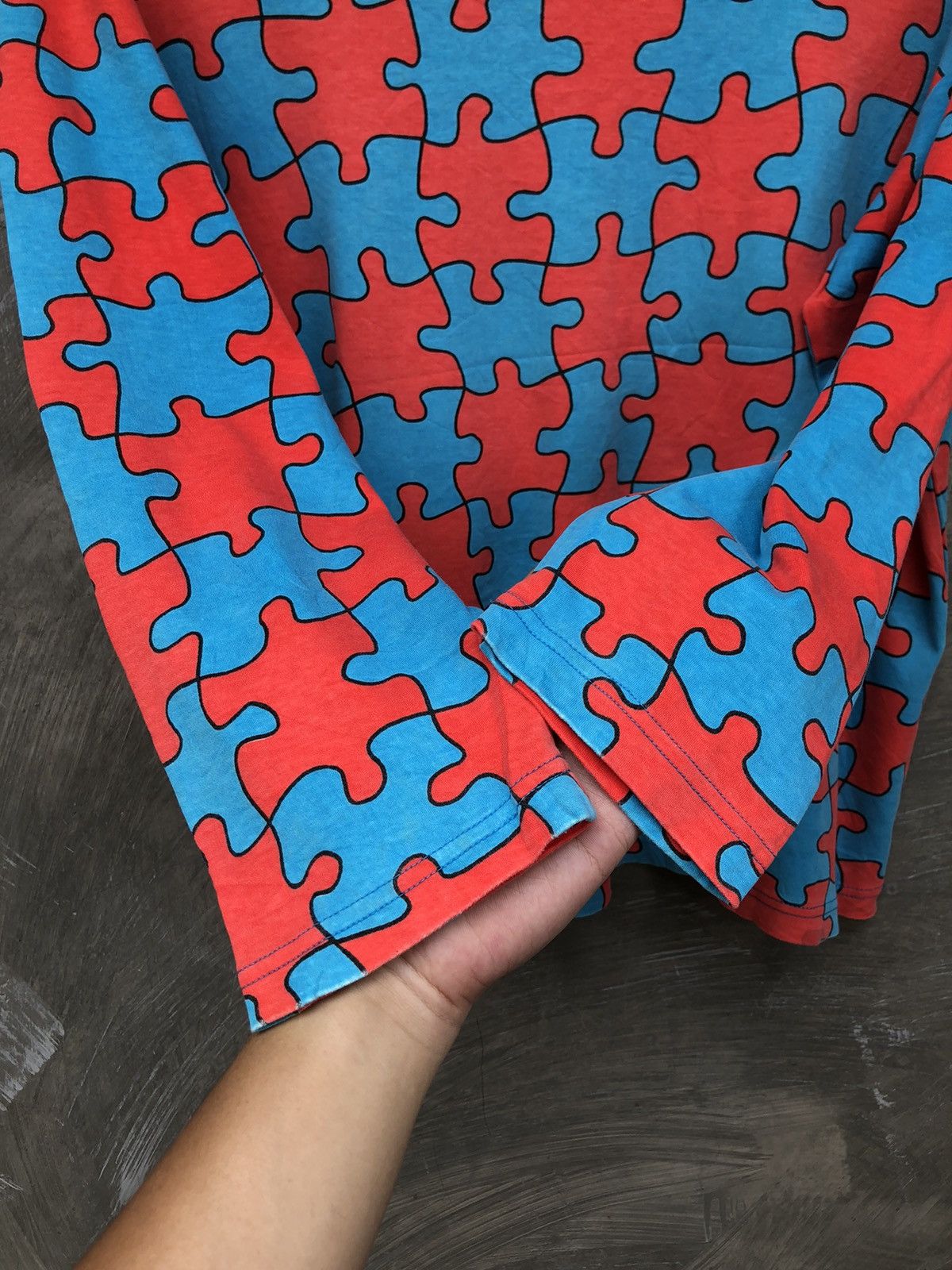 Moschino Moschino Lingerie Puzzle Longsleeve T-shirt Size L / US 10 / IT 46 - 5 Thumbnail