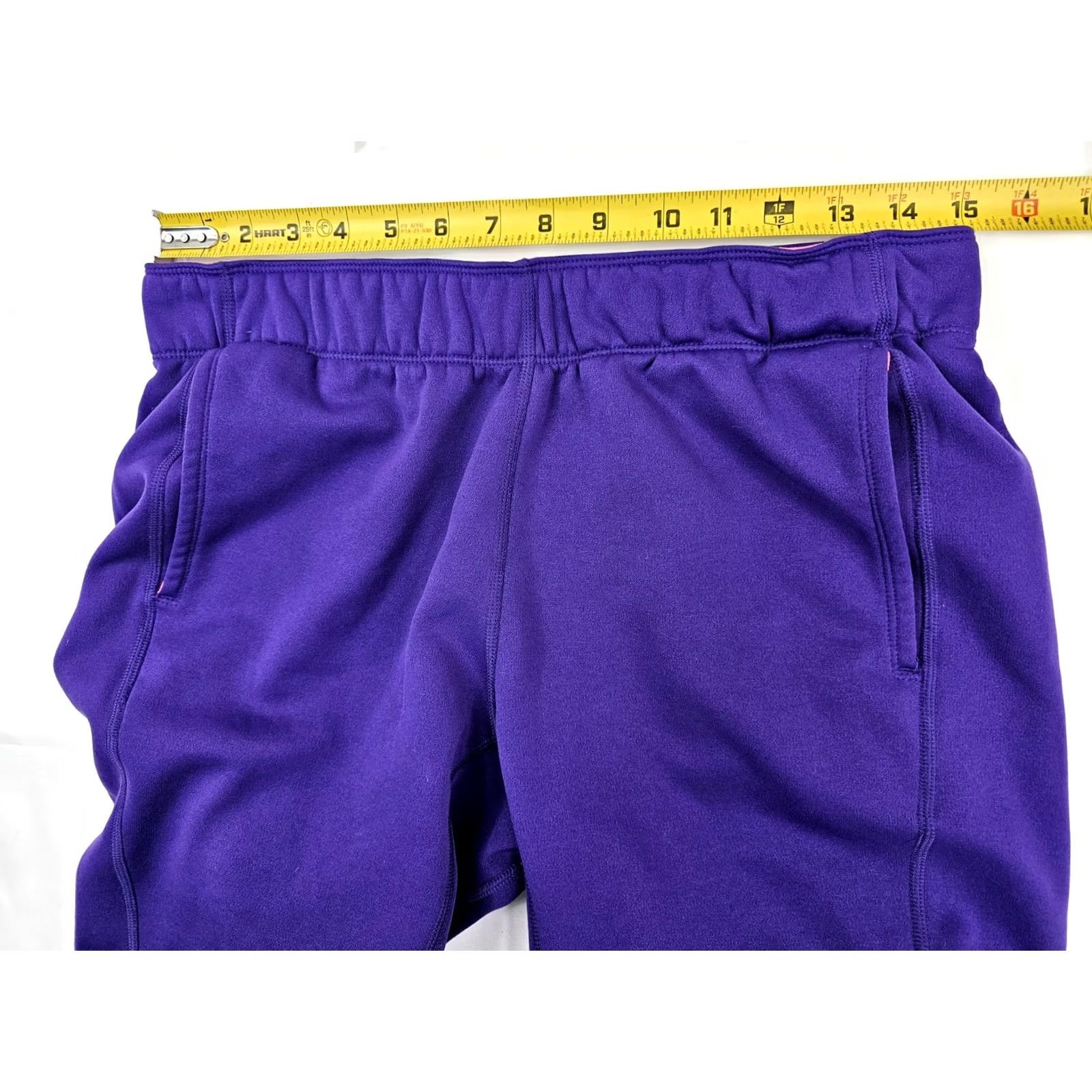 Nike VINTAGE Nike Therma-Fit Sweatpants Women M Purple 30x30 Activewear Nike Therma-Fit Sweatpants Women M Purple 90s Sports Logo Size 32" / US 10 / IT 46 - 6 Thumbnail
