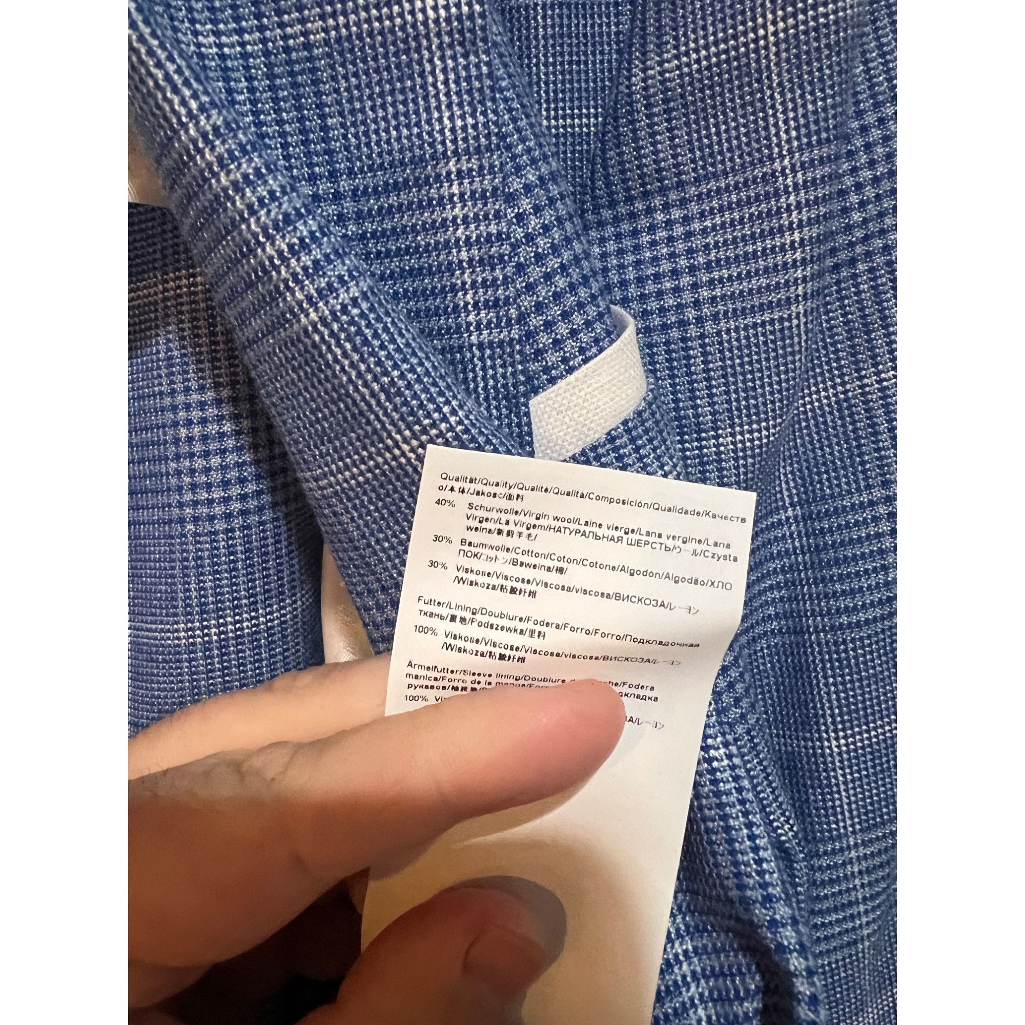 Hugo Boss Hugo Boss Blue Wool Blend Blazer Sport Coat - NWT Size 44L Size 44L - 5 Thumbnail
