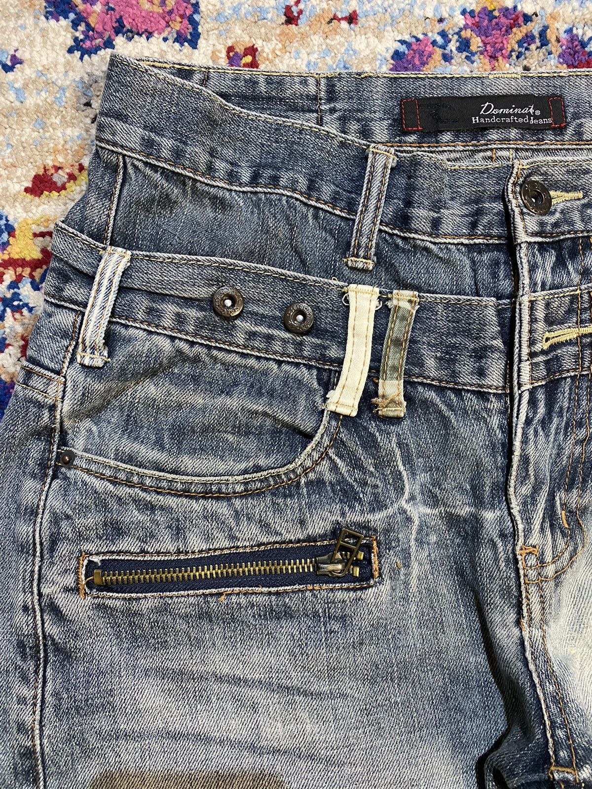Japanese Brand Dominate Handcrafted Double Waisted Twisted Leg Jeans W30 Size US 30 / EU 46 - 11 Thumbnail