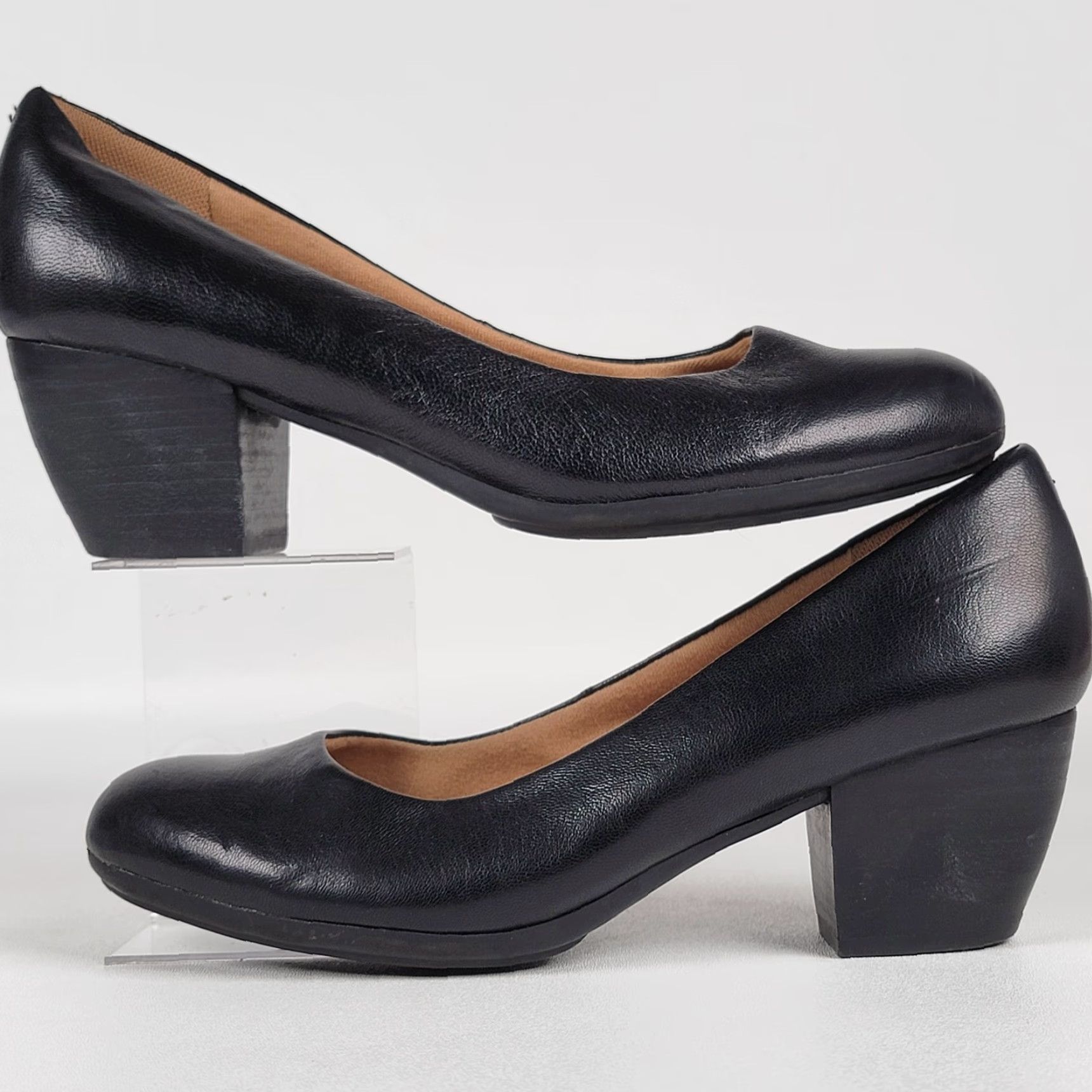 Vintage VINTAGE? No. Use from original. Create title: Comfortiva Leather Pump Women Kitten Heel Arch Support Black 9 M Shoes Womens Pump Size US 9 / IT 39 - 5 Thumbnail