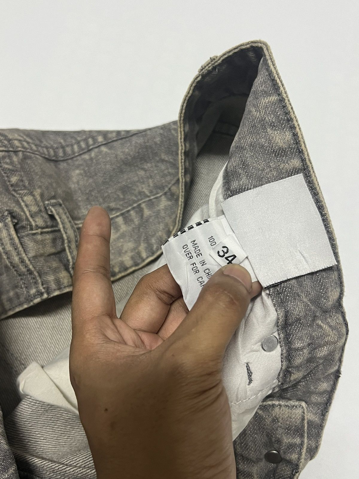 Japanese Brand DNM Collection Acid Wash Distressed Denim Size US 39 - 10 Thumbnail