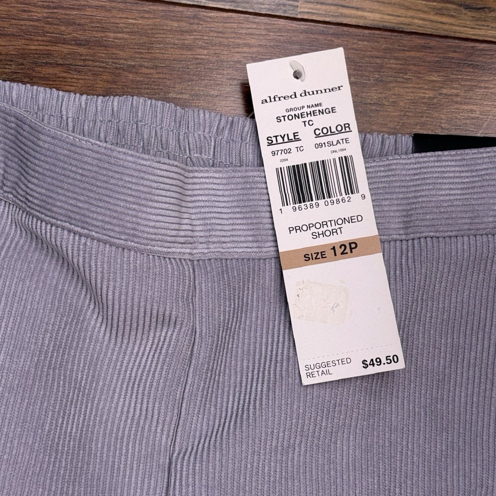 Vintage Alfred Dunner Pants Corduroy Pull On Womens 12 Petite Stonehenge New Size 34" / US 12 / IT 48 - 4 Thumbnail