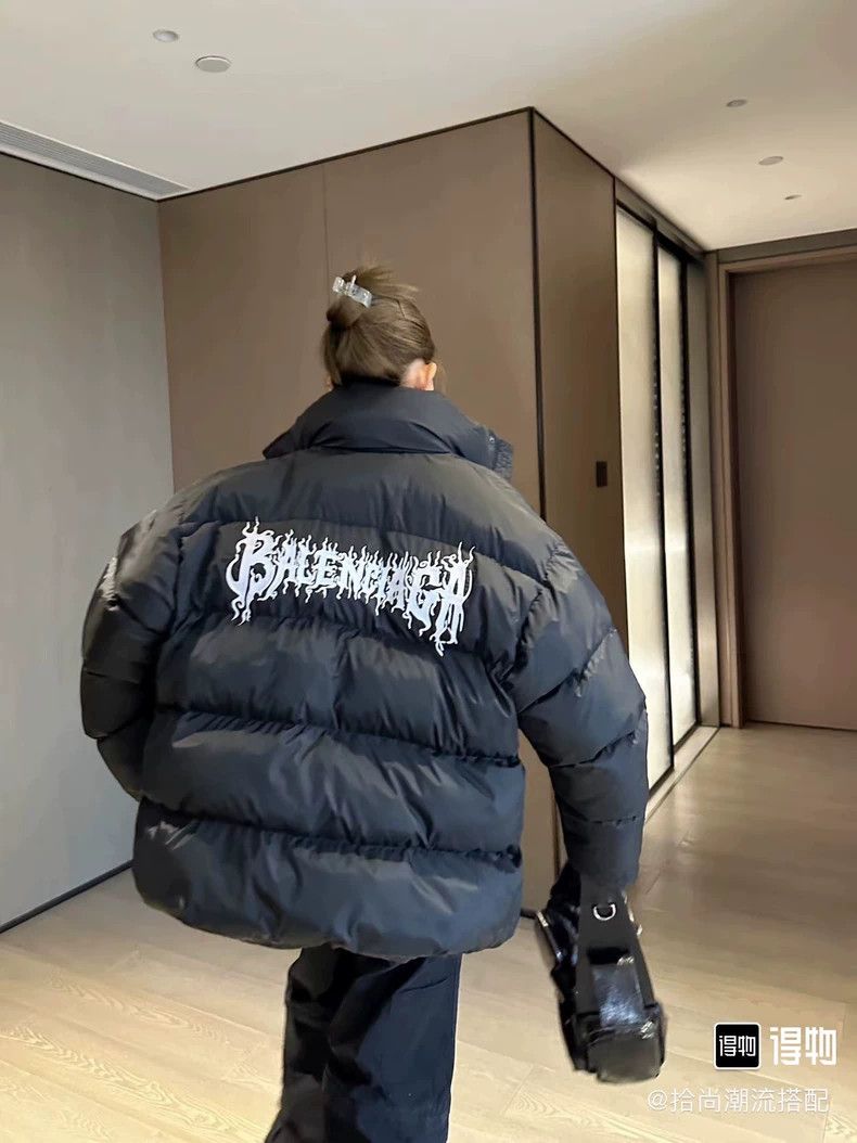 Balenciaga Balenciaga Graffiti down cotton-padded jacket coat Size US S / EU 44-46 / 1 - 5 Thumbnail