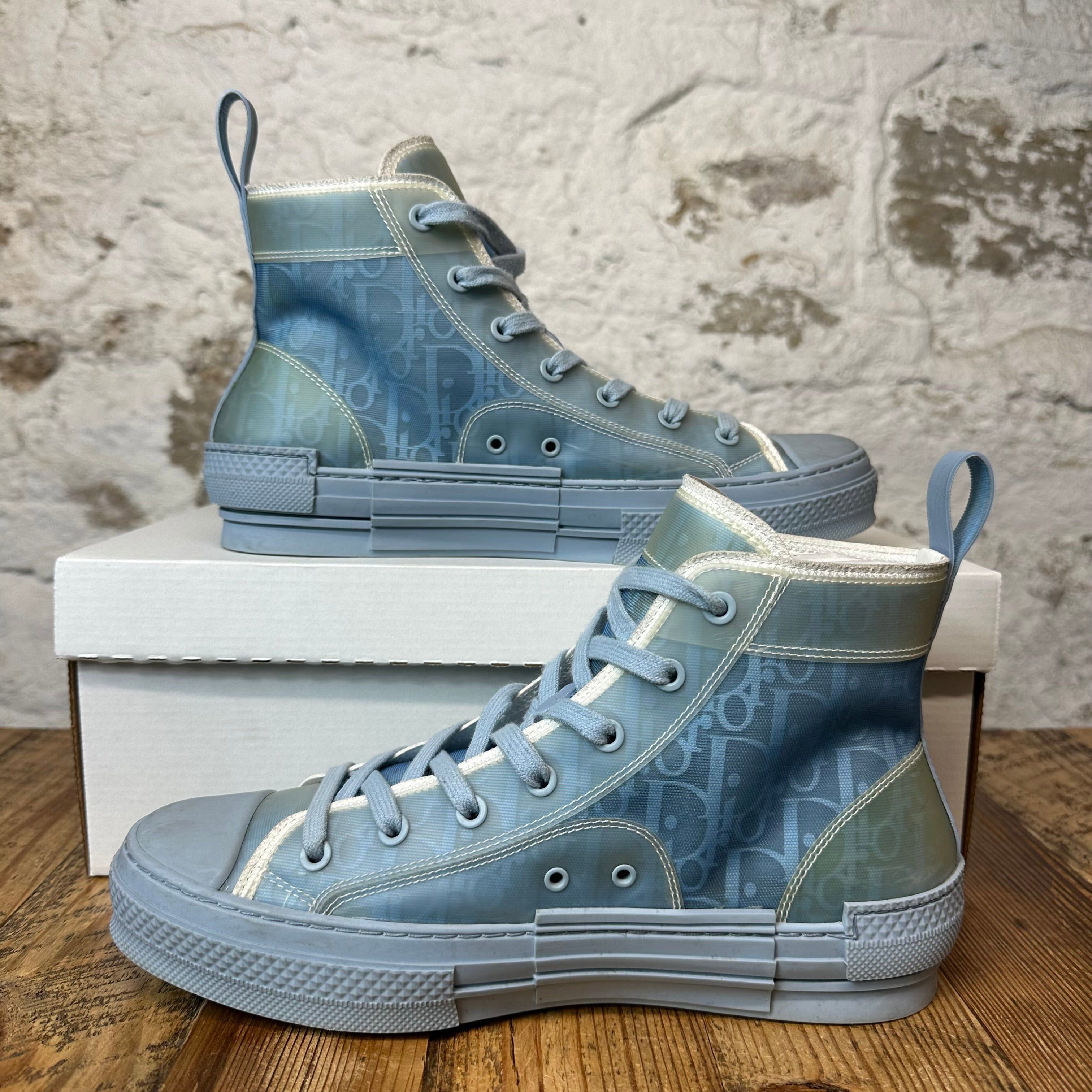 Dior Dior B23 High Oblique Light Blue Sneaker Sz 7 (40) Size US 7 / EU 40 - 2 Thumbnail