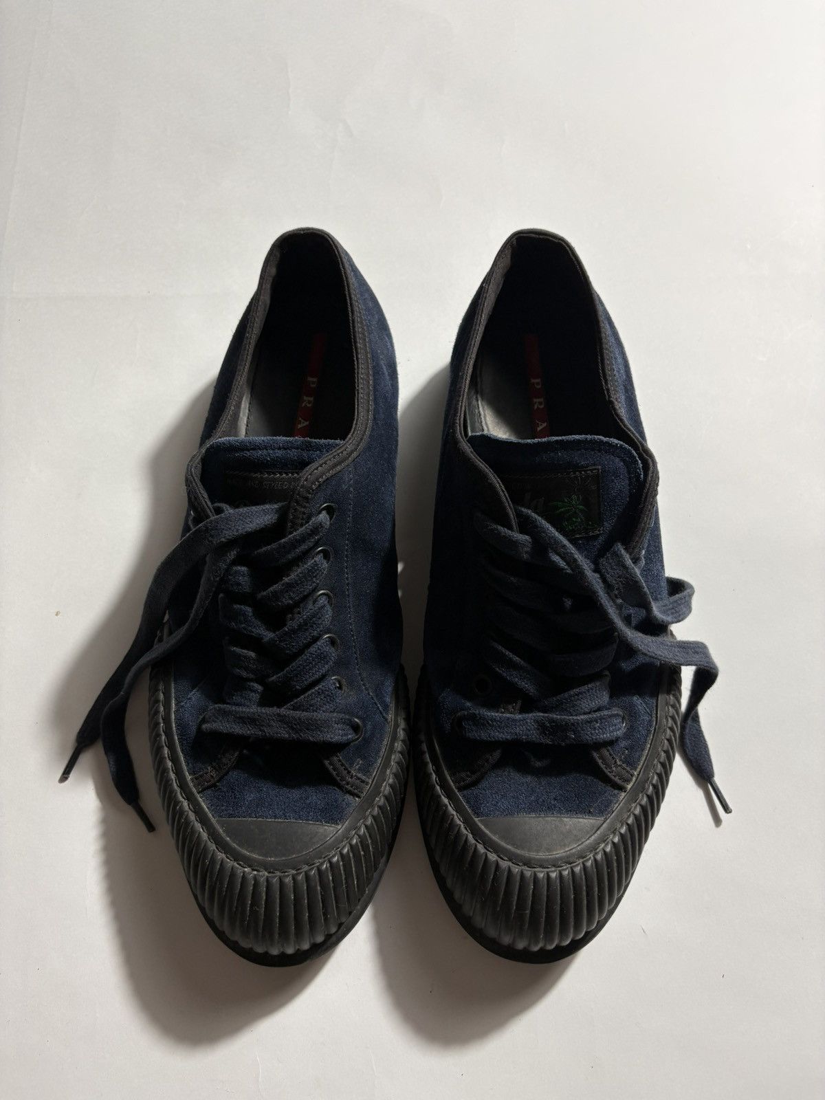 Prada PRADA SUEDE LOW TOP SNEAKER Size US 8 / EU 41 - 1 Thumbnail