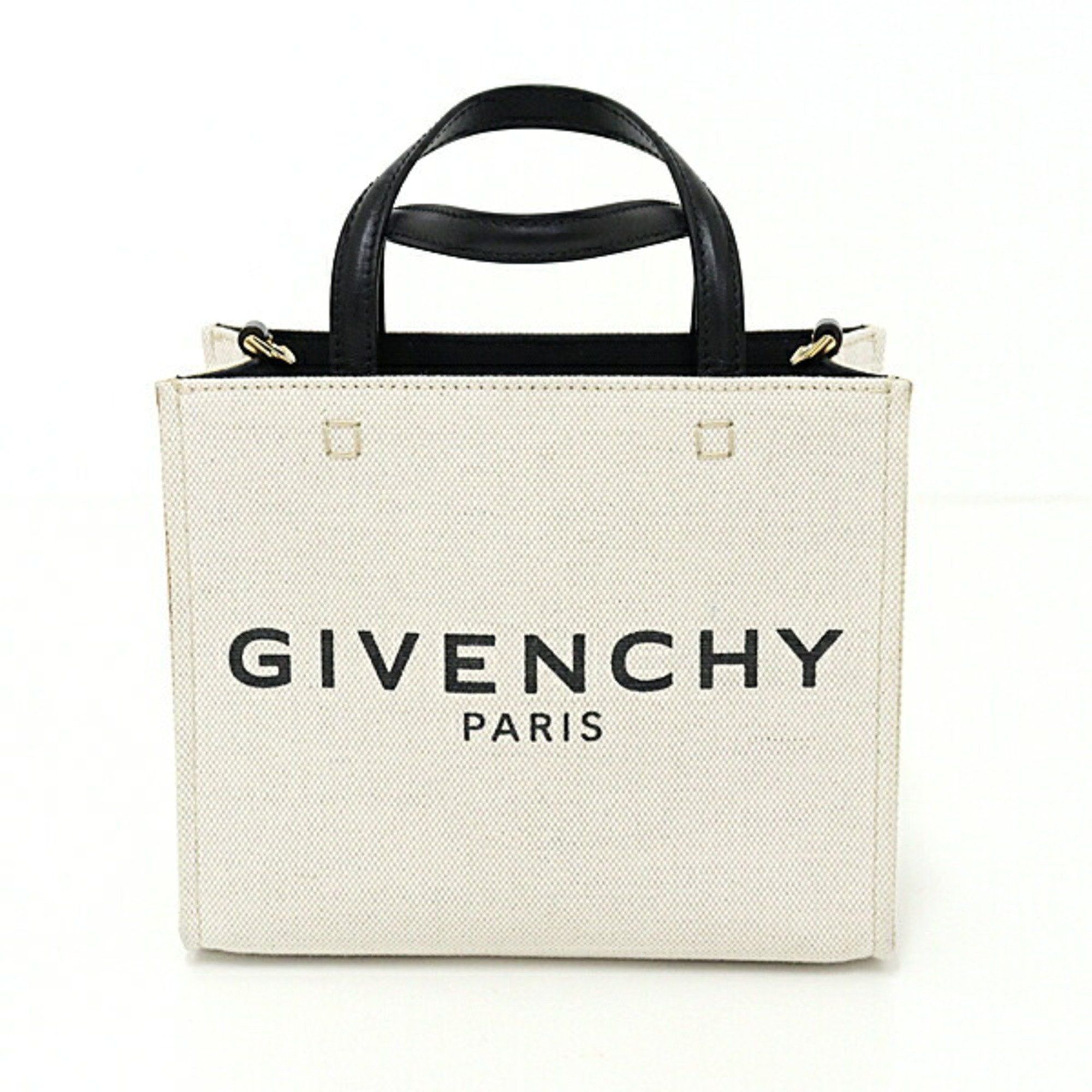 Givenchy GIVENCHY G Tote Mini Beige/Black Linen & Cotton/Calf Shoulder 3WAY Unused Size ONE SIZE - 1 Thumbnail