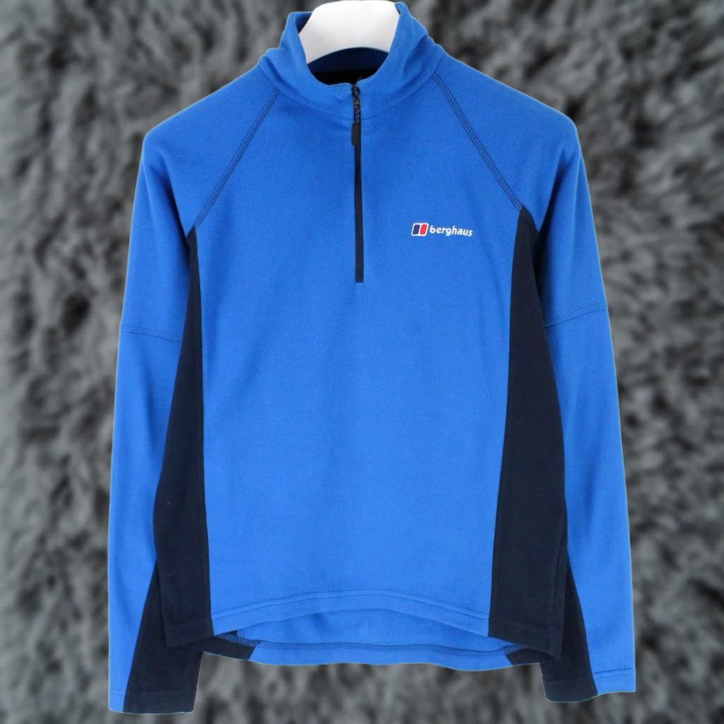 Berghaus BERGHAUS Sweatshirt Men's SMALL Half Zip High Neck Stretchy Pullover Blue Size US S / EU 44-46 / 1 - 1 Thumbnail