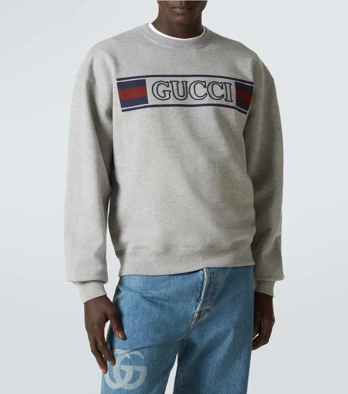 Gucci oc11z0226 Cotton Jersey Sweatshirt With Embroidery Gray Size US XS / EU 42 / 0 - 5 Thumbnail