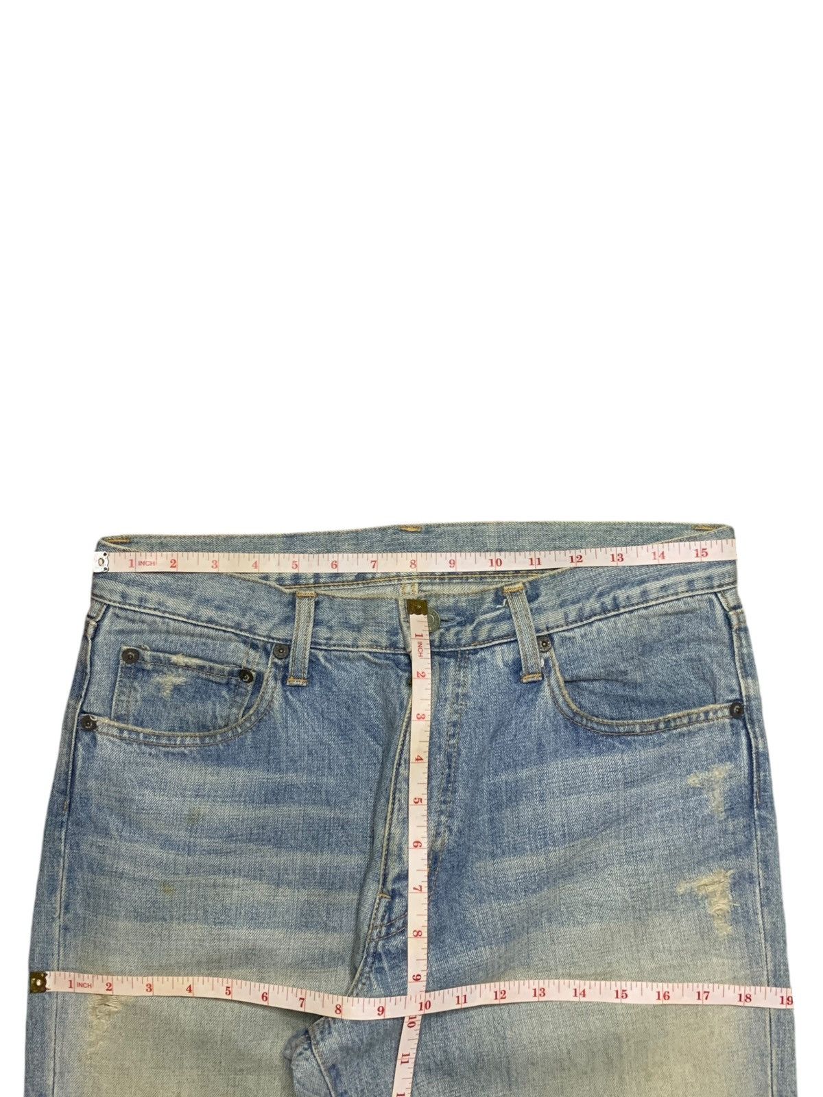 Japanese Brand × Kapital Vintage Japanese Blue Way Rusty Mud Wash Distress Loose Jean Size US 32 / EU 48 - 12 Thumbnail