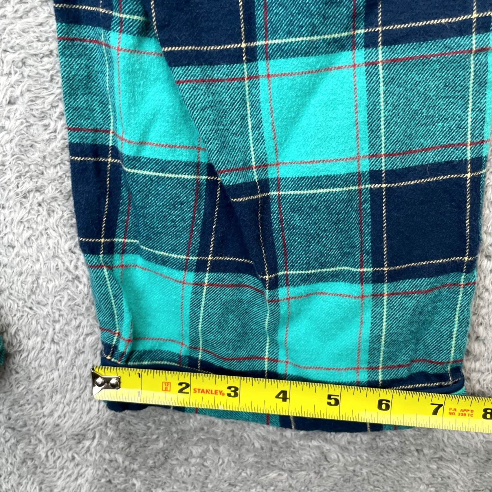 Lands' End Lands' End Pants Womens Medium Green Plaid Cotton Flannel Drawstring Pajama Bottoms Mens? Womens? Size 32" / US 10 / IT 46 - 7 Thumbnail