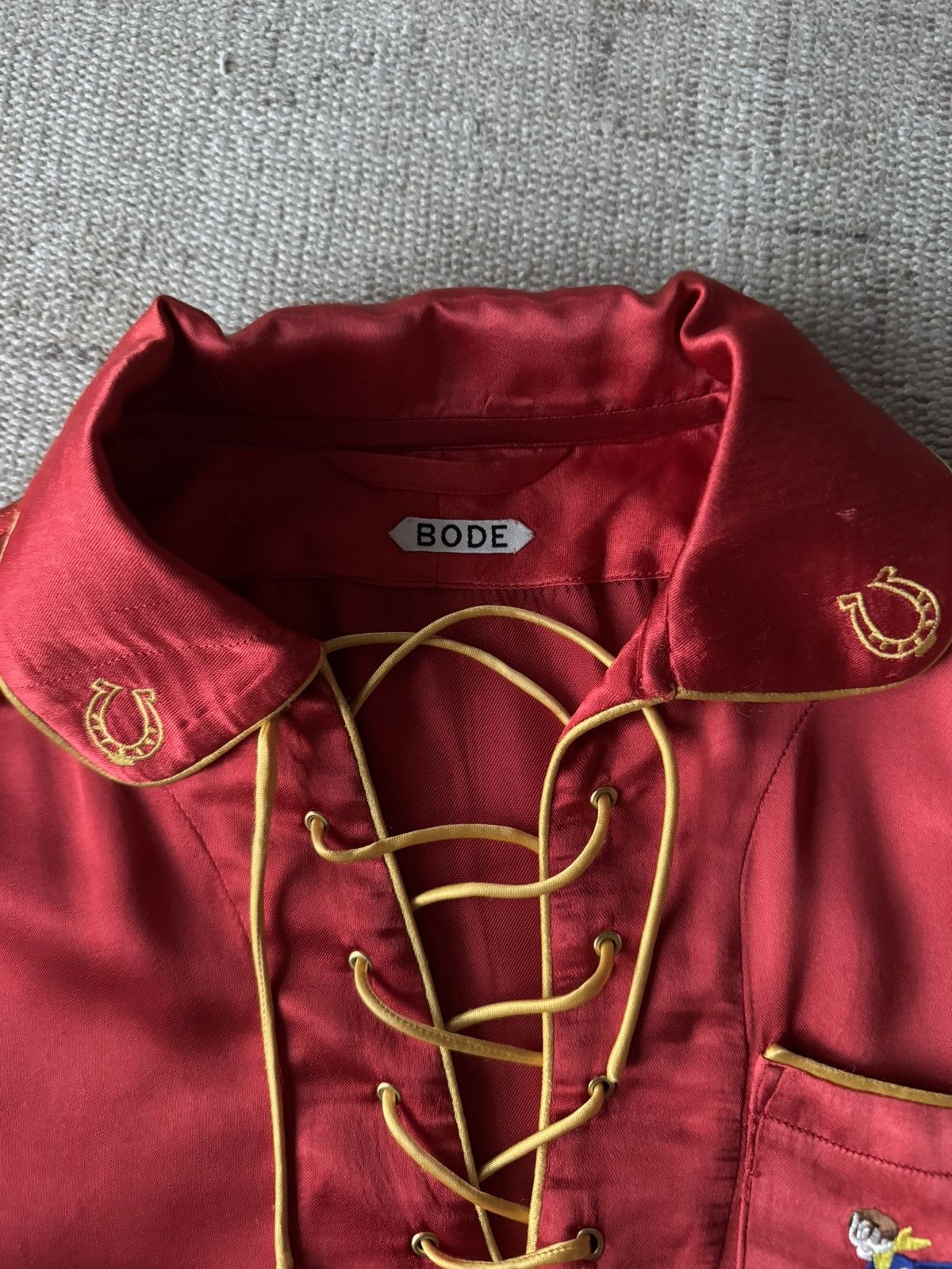 Bode BODE Bronco Pullover Satin Shirt sz XXS Size US XXS / EU 40 - 11 Thumbnail