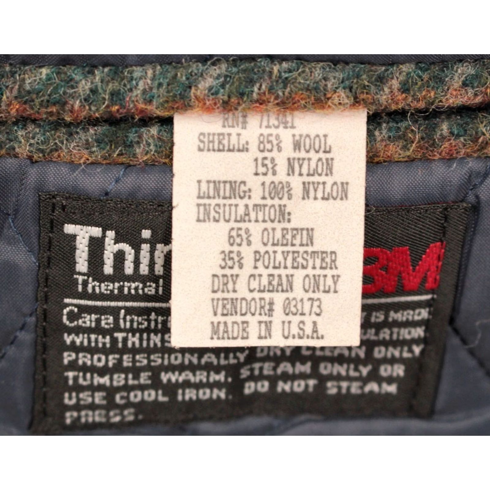 Vintage VINTAGE LL Bean Blazer Jacket Brown Tweed Quilt Lined Mens M 80s 90s Size 40R - 5 Thumbnail