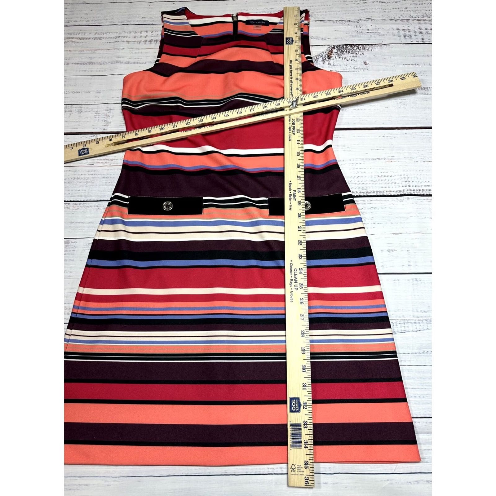 Tommy Hilfiger Tommy Hilfiger Multicolor Stripe Bodycon Dress Sleeveless Mini Summer Sz 8 Size M / US 6-8 / IT 42-44 - 7 Thumbnail