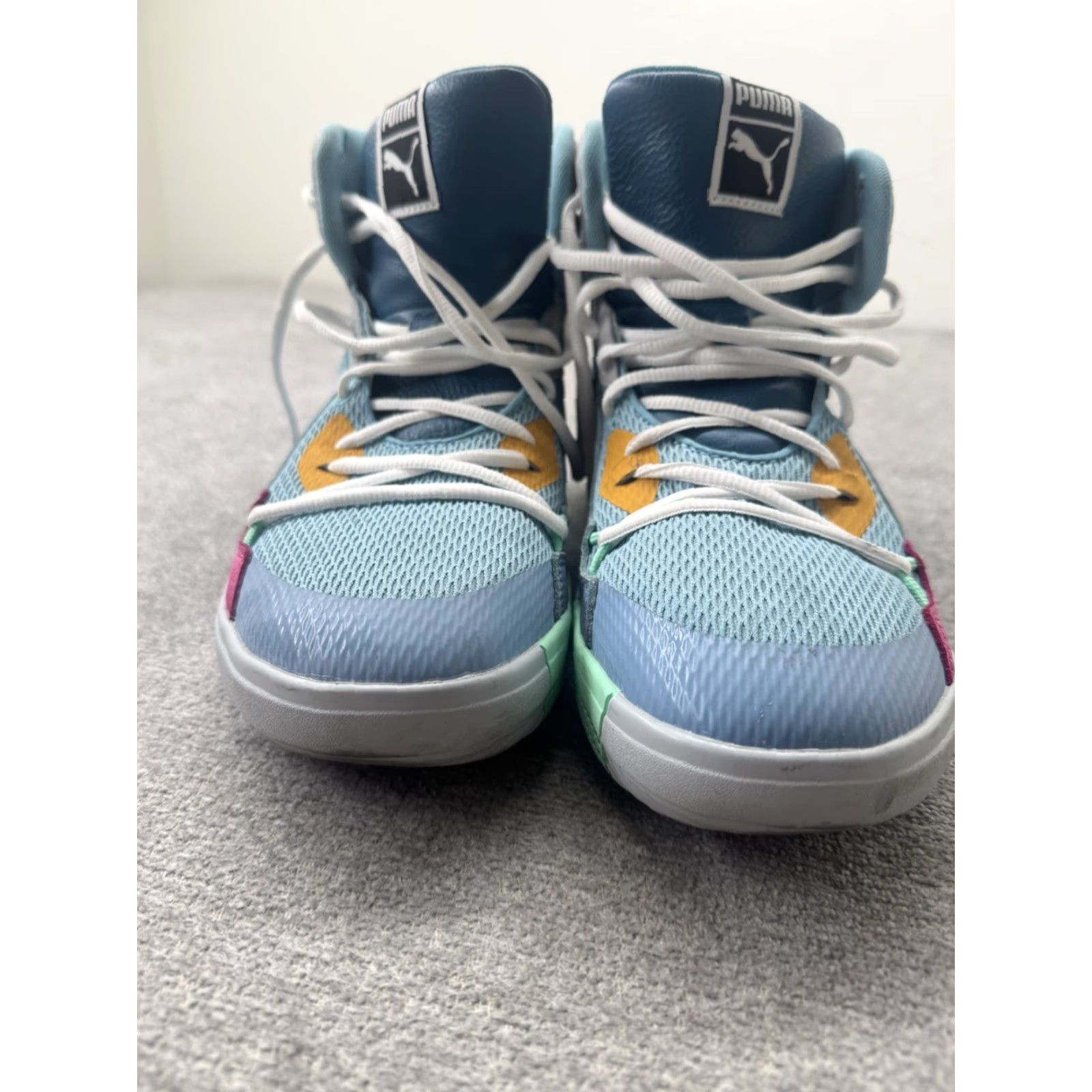 Puma PUMA Sky Modern Easter Milky Blue Corsair 194043-01 Sneaker Mens Size 10 Blue Patchwork Leather Outsole High Top Casual Activewear 2020 Size US 10 / EU 43 - 3 Thumbnail
