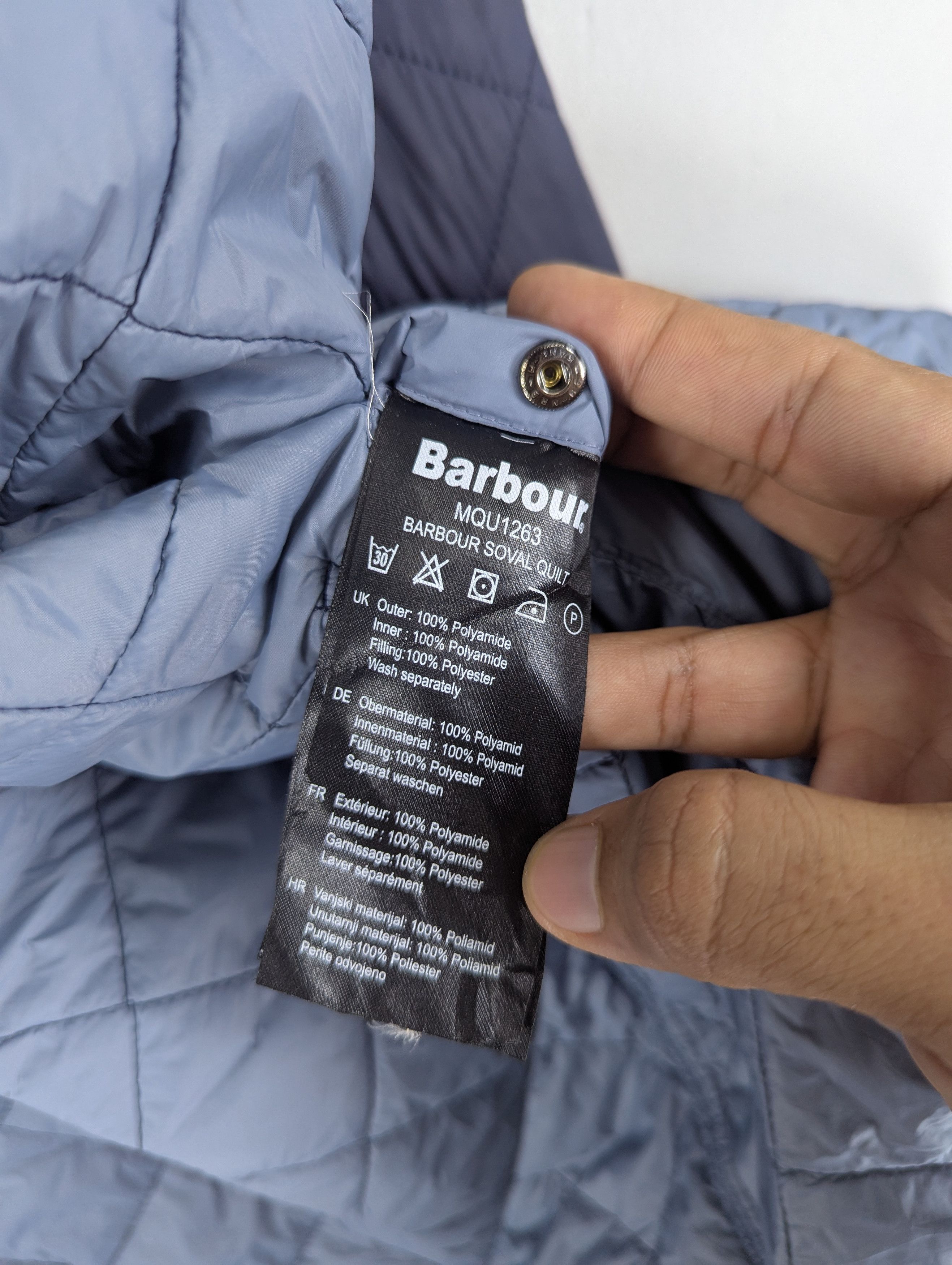 Barbour Barbour Soval Quilted Navy Button Jacket Size US XXL / EU 58 / 5 - 12 Thumbnail