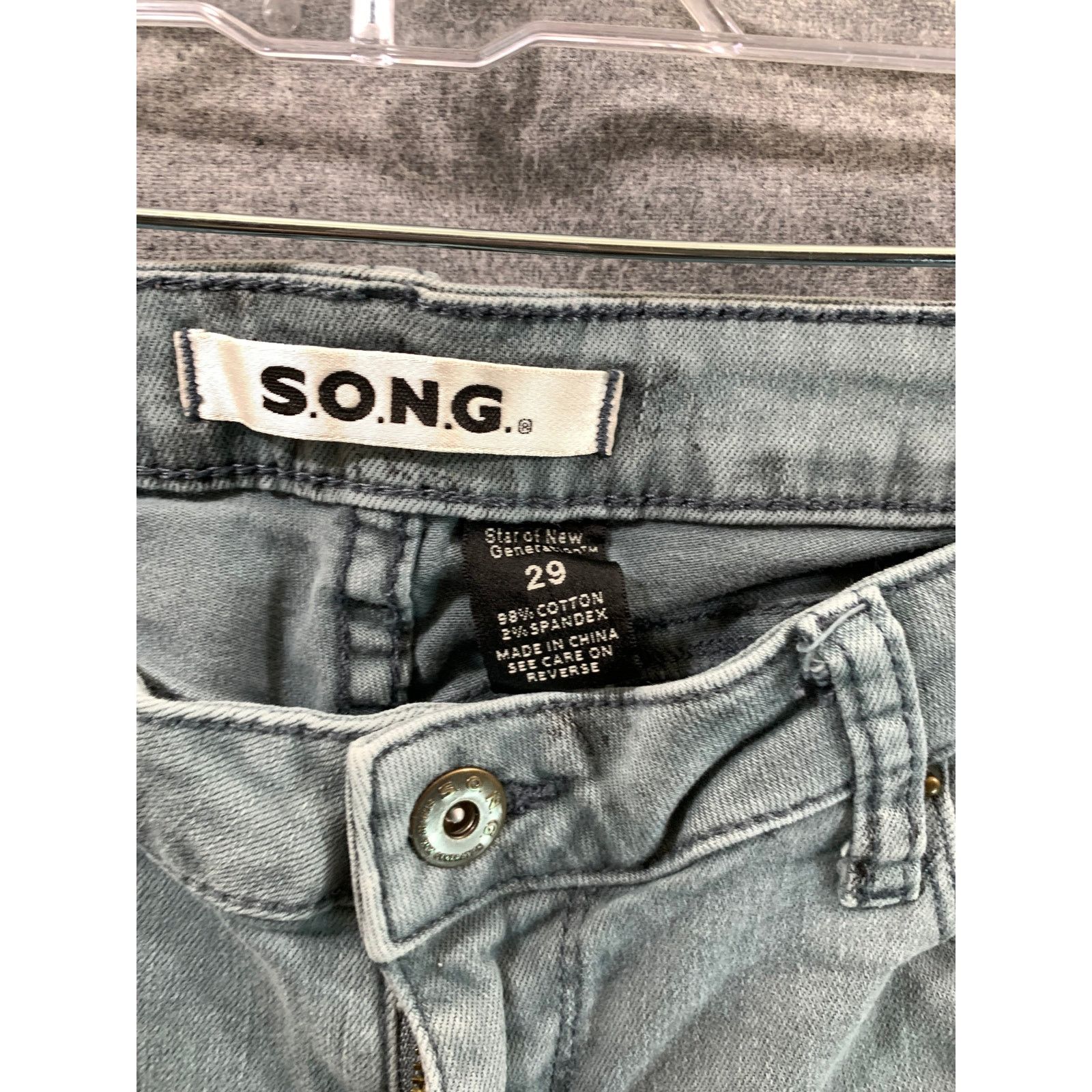 Other SONG Jeans Women Size 29 Blue Denim Jeans Size 29" - 3 Thumbnail