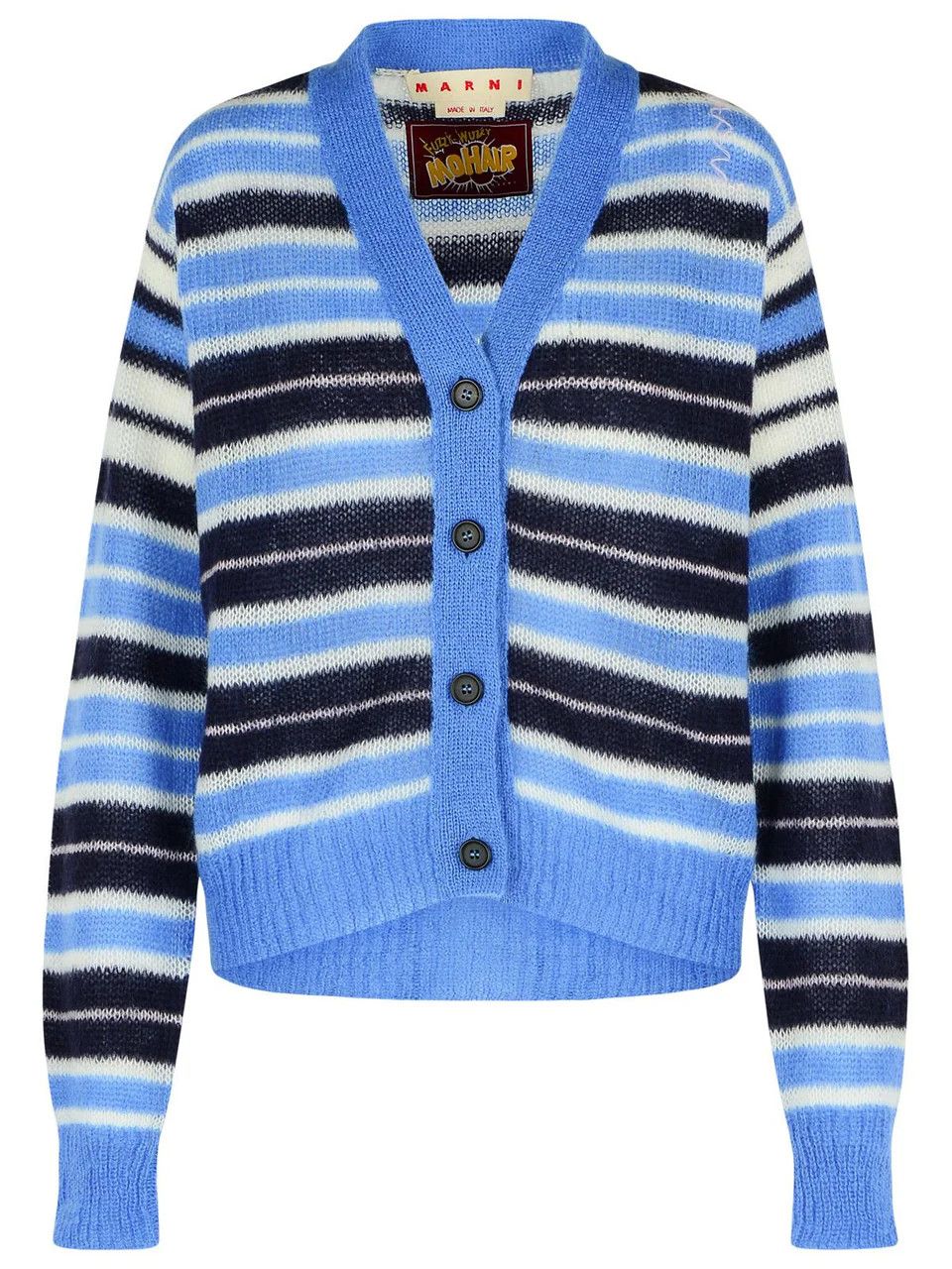 Marni o1f1d3z0326 Mohair Wool Blend Cardigan in Multicolor Size S / US 4 / IT 40 - 1 Thumbnail