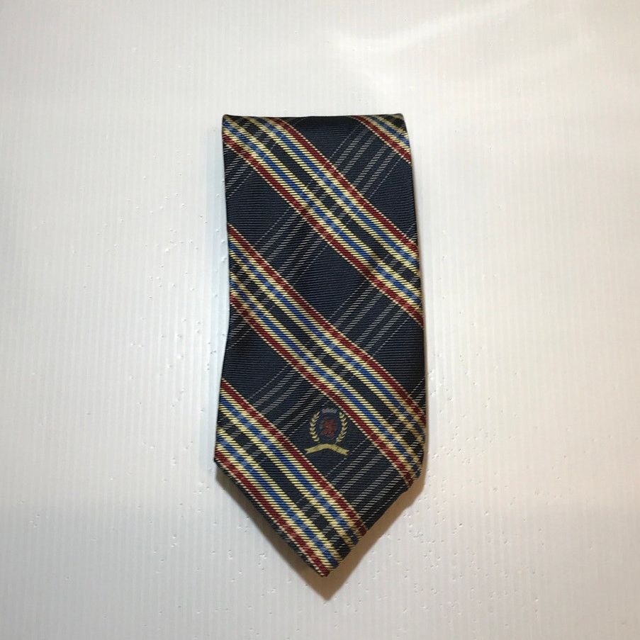 Tommy Hilfiger Tommy Hilfiger Plaid Italian Silk Classic Wide Necktie Size ONE SIZE - 1 Thumbnail