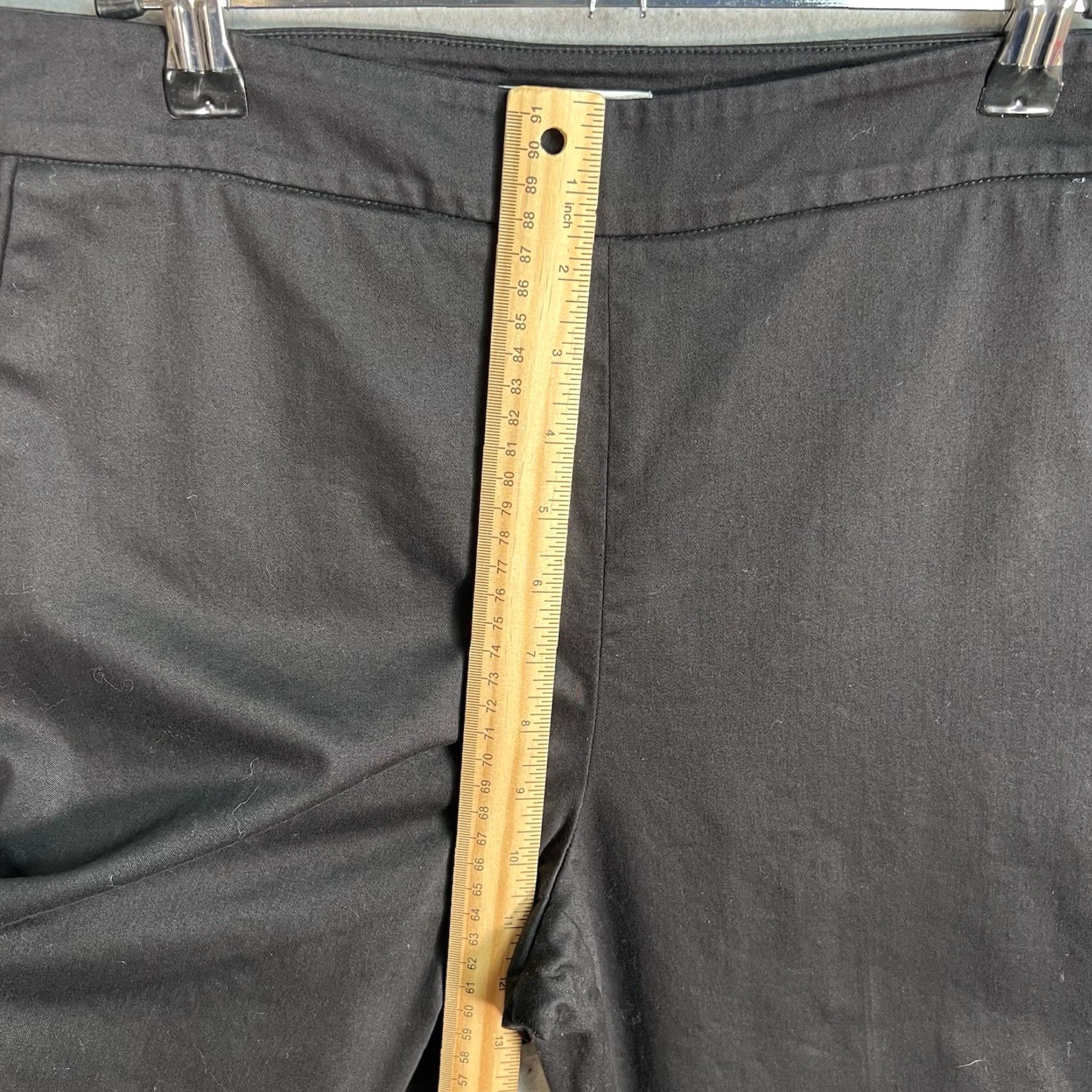 Frame VINTAGE Frame Dress Pants Womens Size 8 Black Stretch Straight Leg Cotton Nylon Spandex Flat Front Women Pants 8/10 Boys? Size 30" / US 8 / IT 44 - 7 Thumbnail