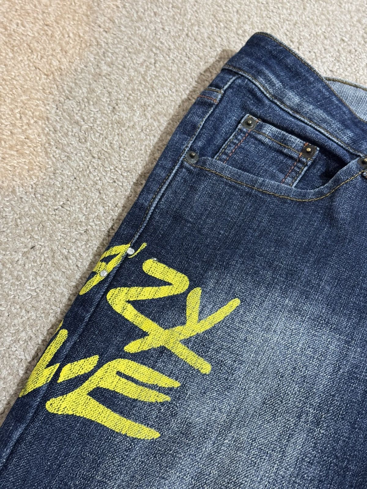 Ed Hardy × Vintage Vintage and Y2K Women’s Ed Hardy Embroidered Low Rise Jeans Size 29" - 4 Thumbnail