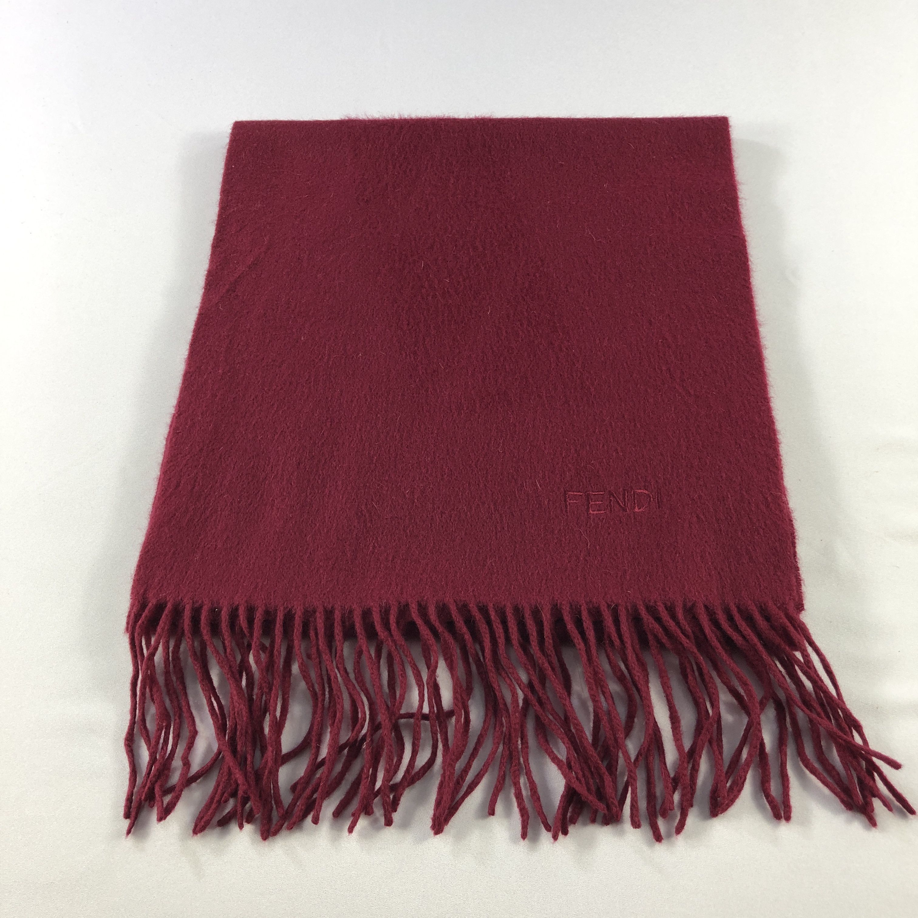 Fendi Fendi Plain Cashmere Muffler Scarf Neck Wrap V2839 Size ONE SIZE - 3 Thumbnail