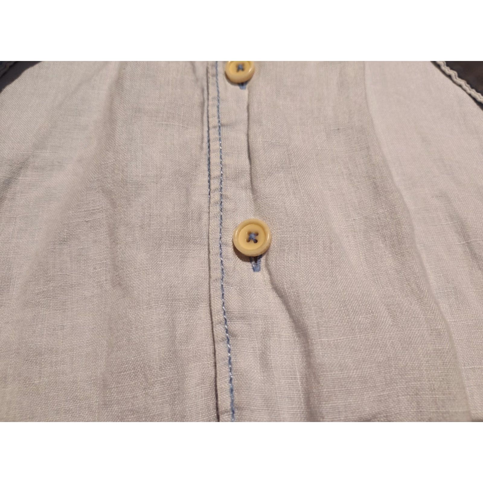 Tommy Bahama Tommy Bahama Relaxed Fit Button-Up Shirt Mens XL Blue Chambray 100% Linen Long Sleeve Casual Beach Size US XL / EU 56 / 4 - 6 Thumbnail
