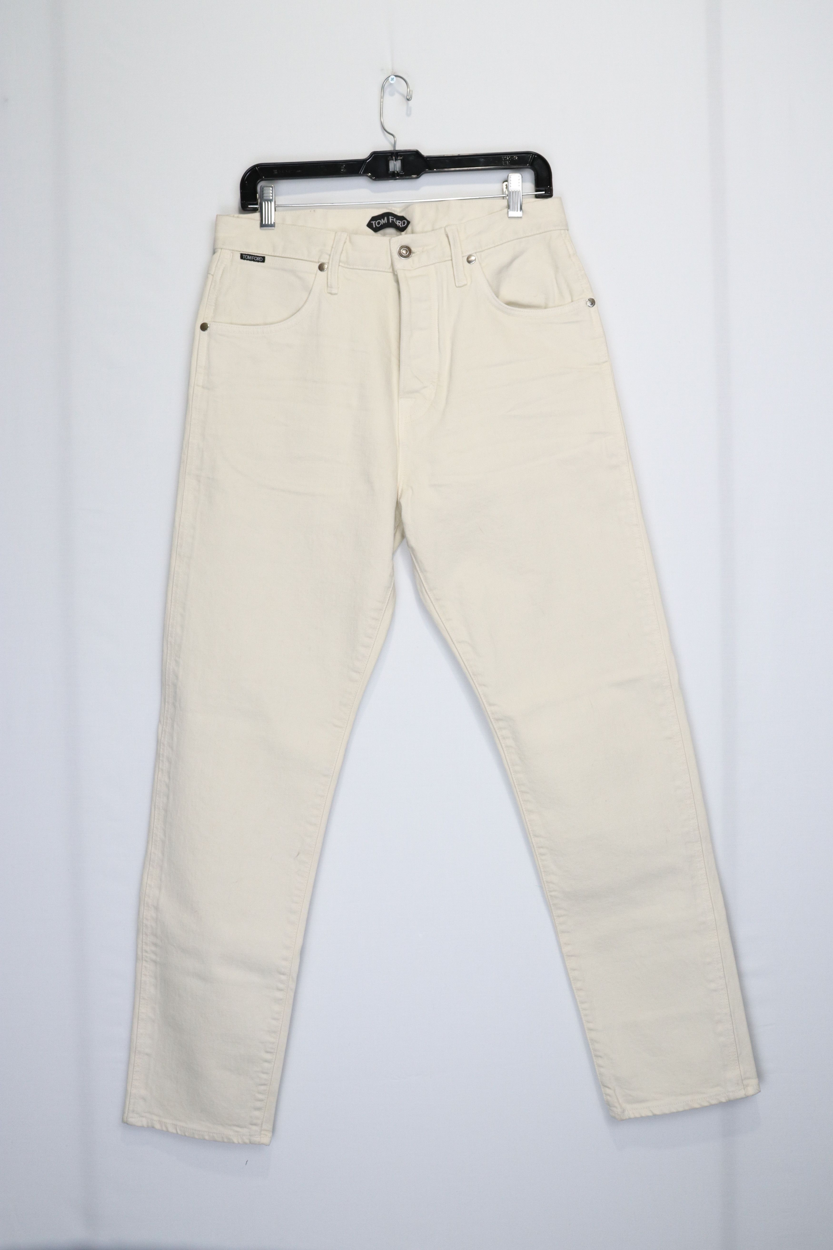 image of Tom Ford O1Rshd Tapered Fit Denim In Ivory, Men's (Size 30)