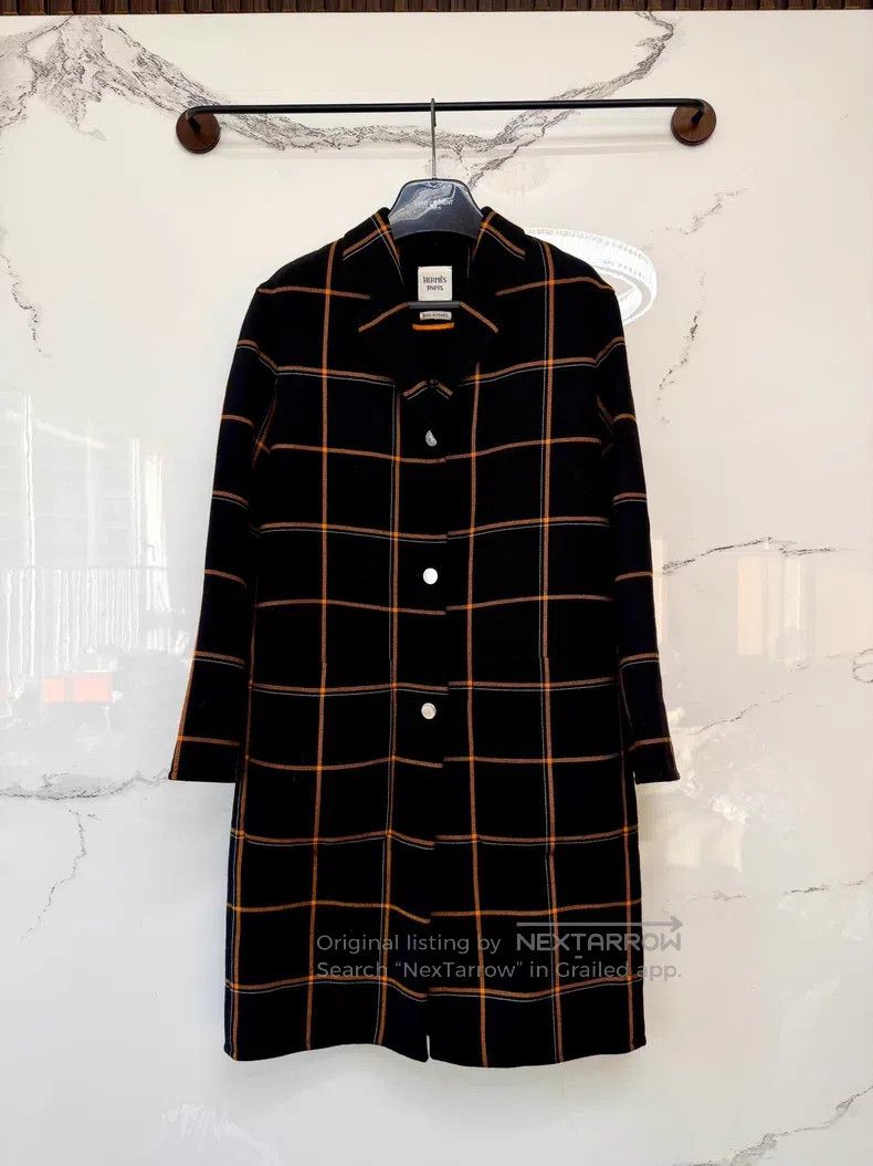 Hermes Hermes Checkered Coat Size XXS / US 00 / IT 34 - 1 Thumbnail