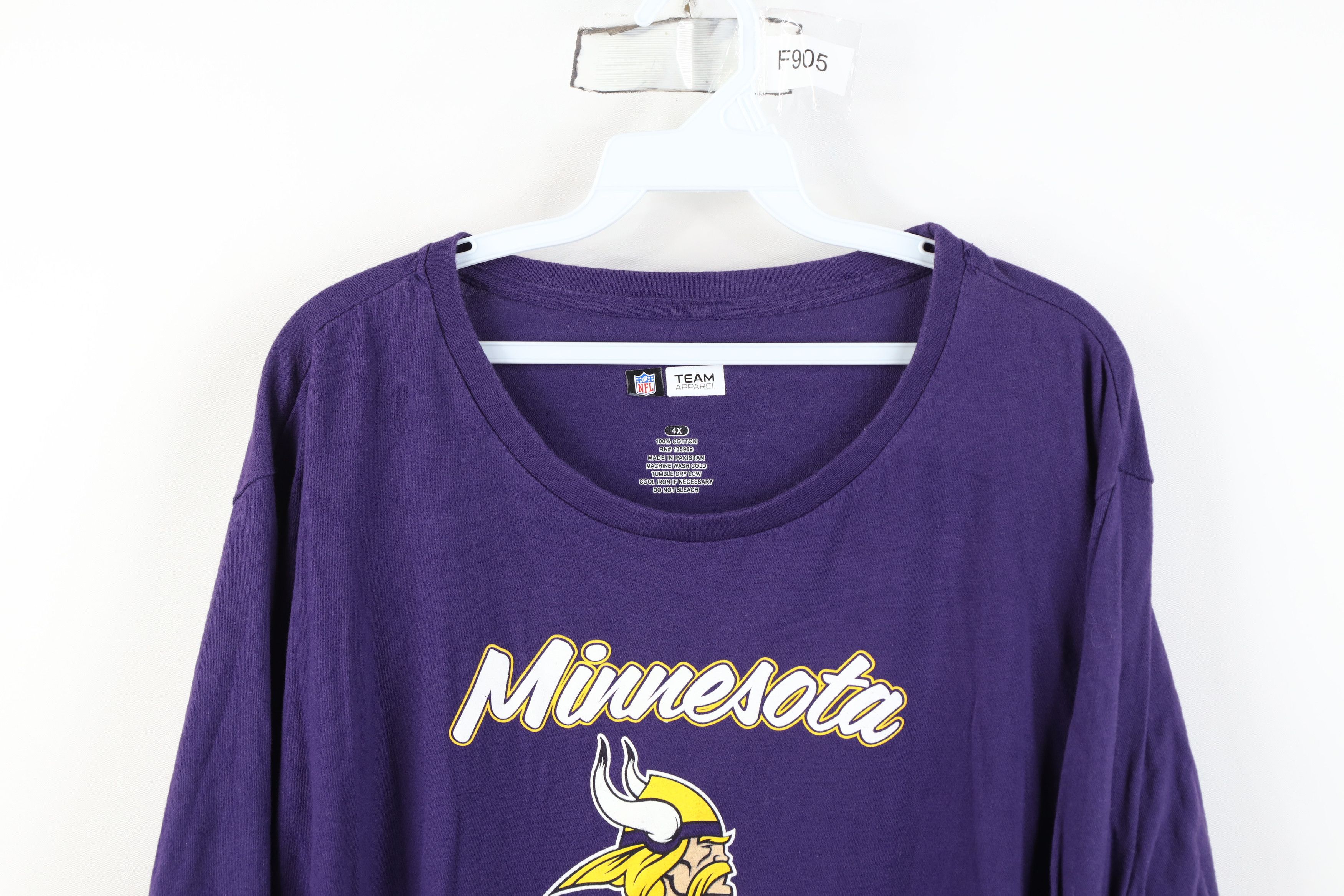 Vintage Vintage Y2K NFL Minnesota Vikings Long Sleeve T-Shirt Size 4XL / US 24-26 - 2 Thumbnail