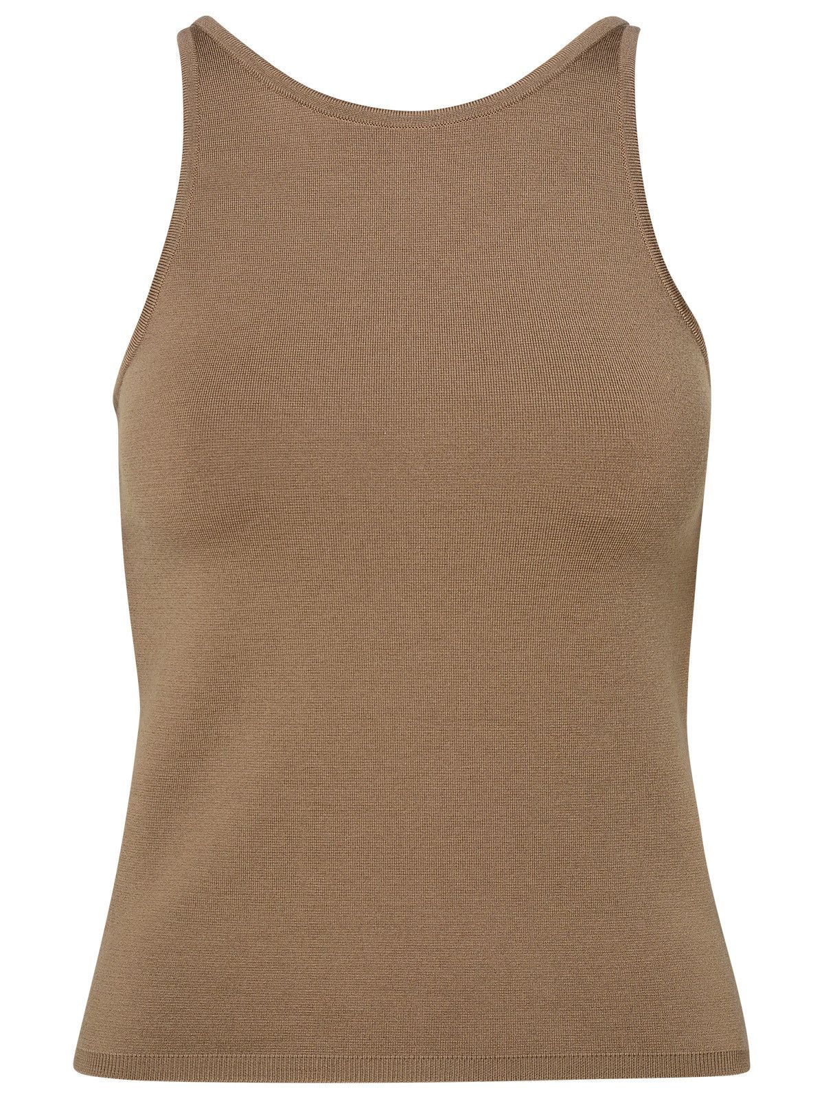 image of Max Mara Mud Virgin Wool Blend Sweater in Beige, Women's (Size Large)