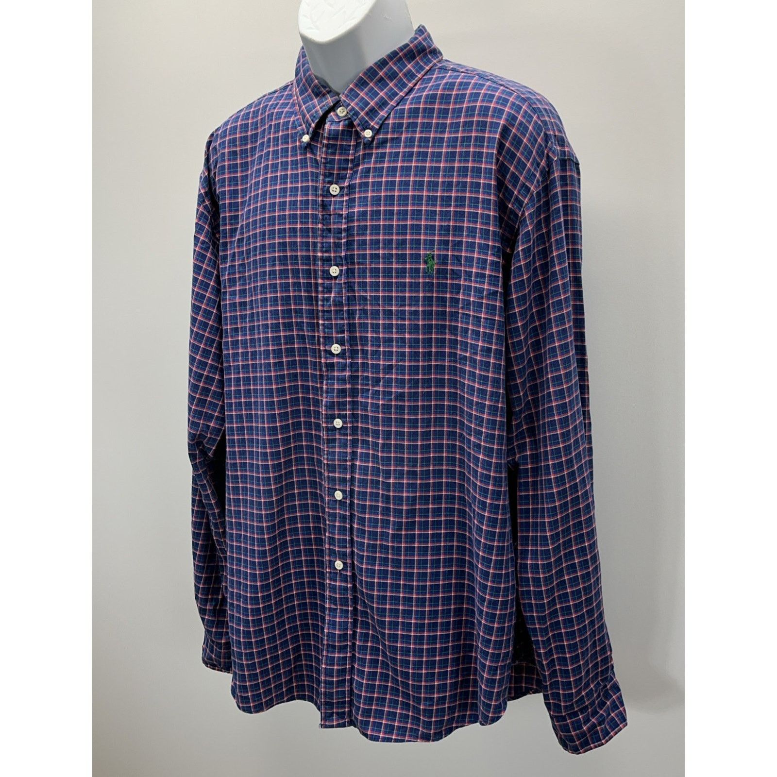 Ralph Lauren Ralph Lauren Classic Fit Blue & Red Plaid Long Sleeve 2XL Size US M / EU 48-50 / 2 - 1 Thumbnail