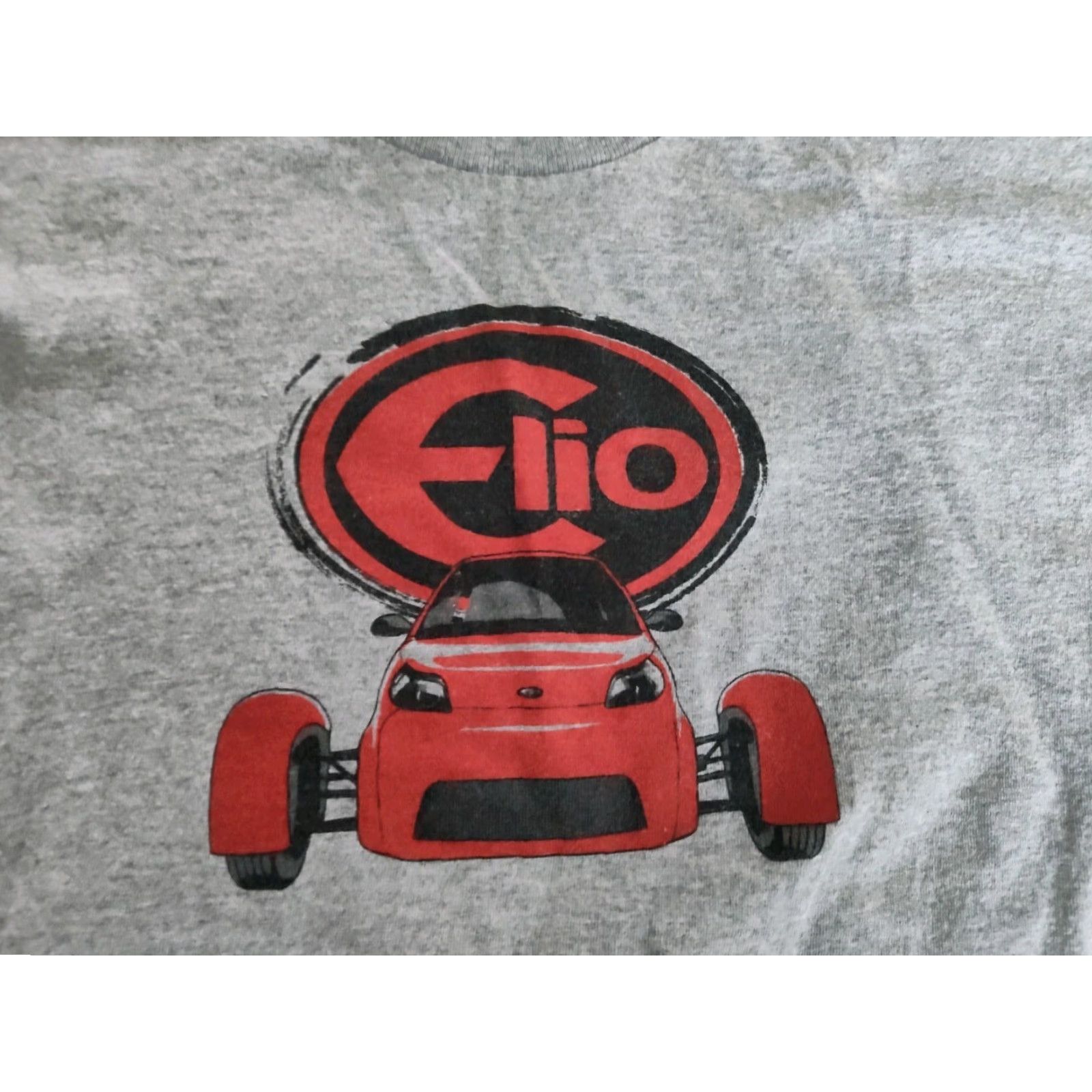 Celio VINTAGE Bayside Elio Motors T Shirt Disrupt The Status Quo LOGO/Vehicle Long Sleeve Gray 100% Cotton Men L - The True American Made Tee Size US L / EU 52-54 / 3 - 3 Thumbnail