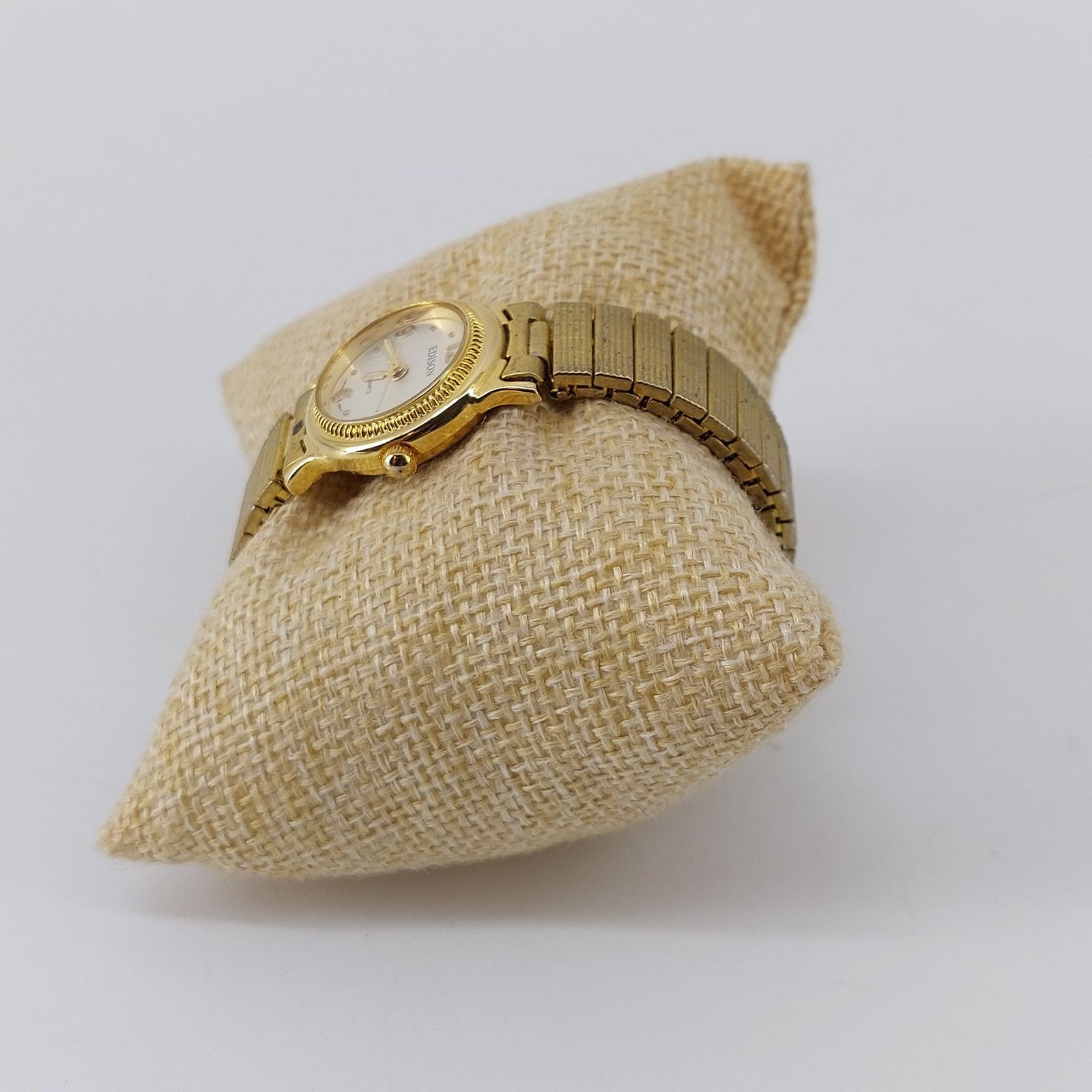 Other Edison Watch Gold Tone Bracelet Watch Wristwatch Japan Movt Size ONE SIZE - 9 Thumbnail