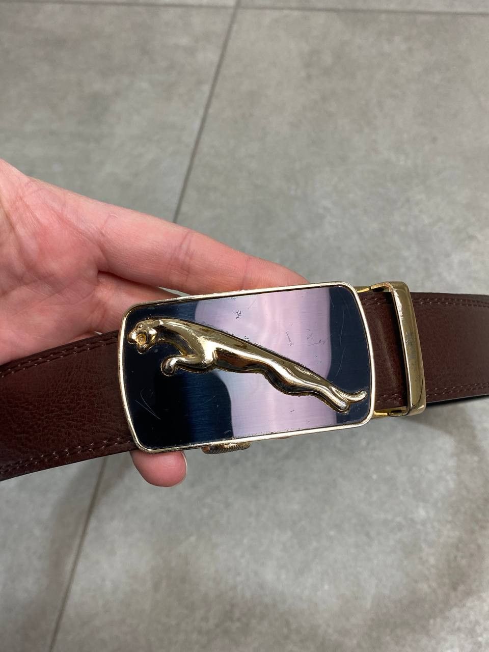Other Vintage Jaguar Logo Leather Belt Size ONE SIZE - 5 Thumbnail