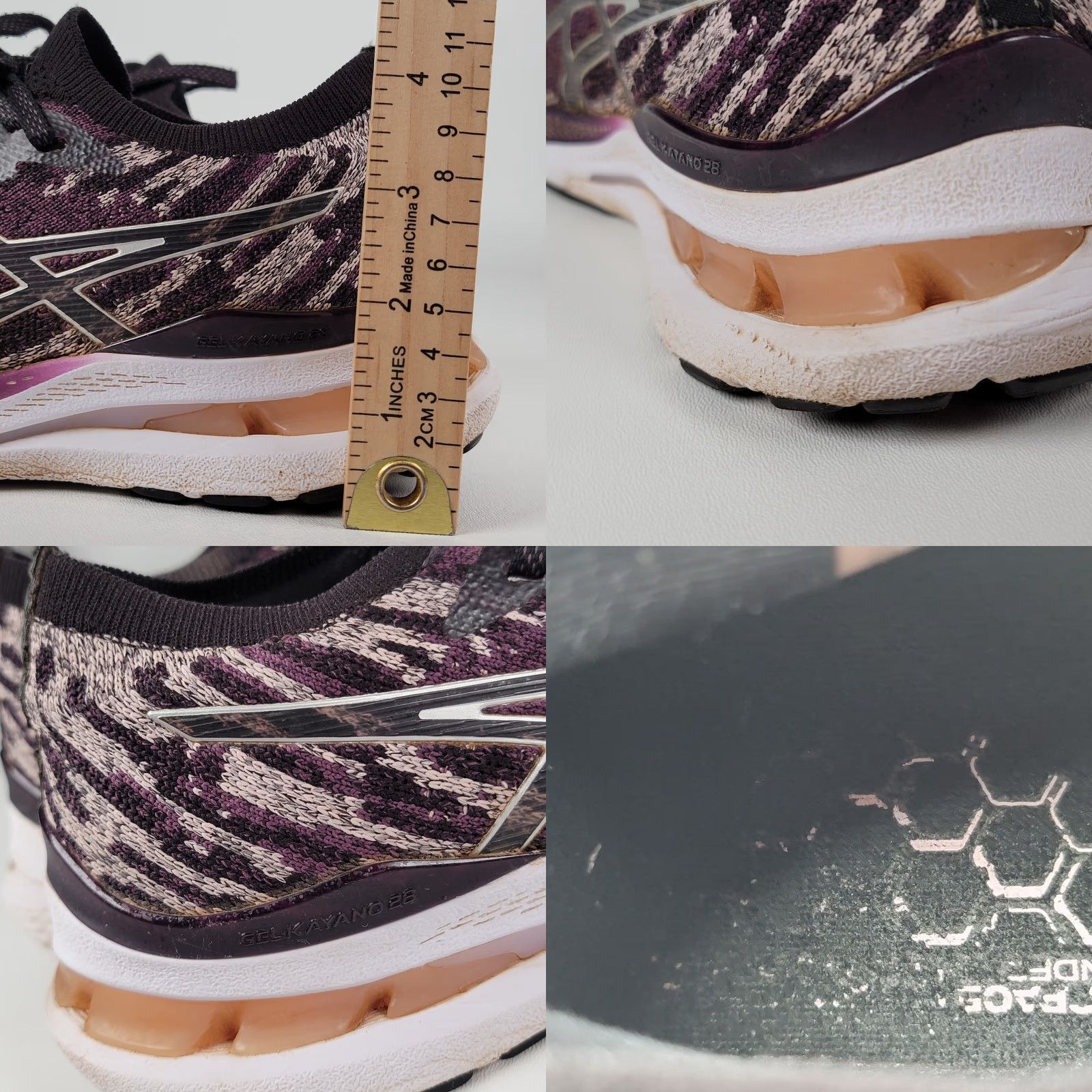 Asics Womens ASICS GEL-KAYANO 28 MK Size 7.5 1012B126-500 Deep Plum/Black Sneaker Athletic Shoes Size US 8 / IT 38 - 8 Thumbnail